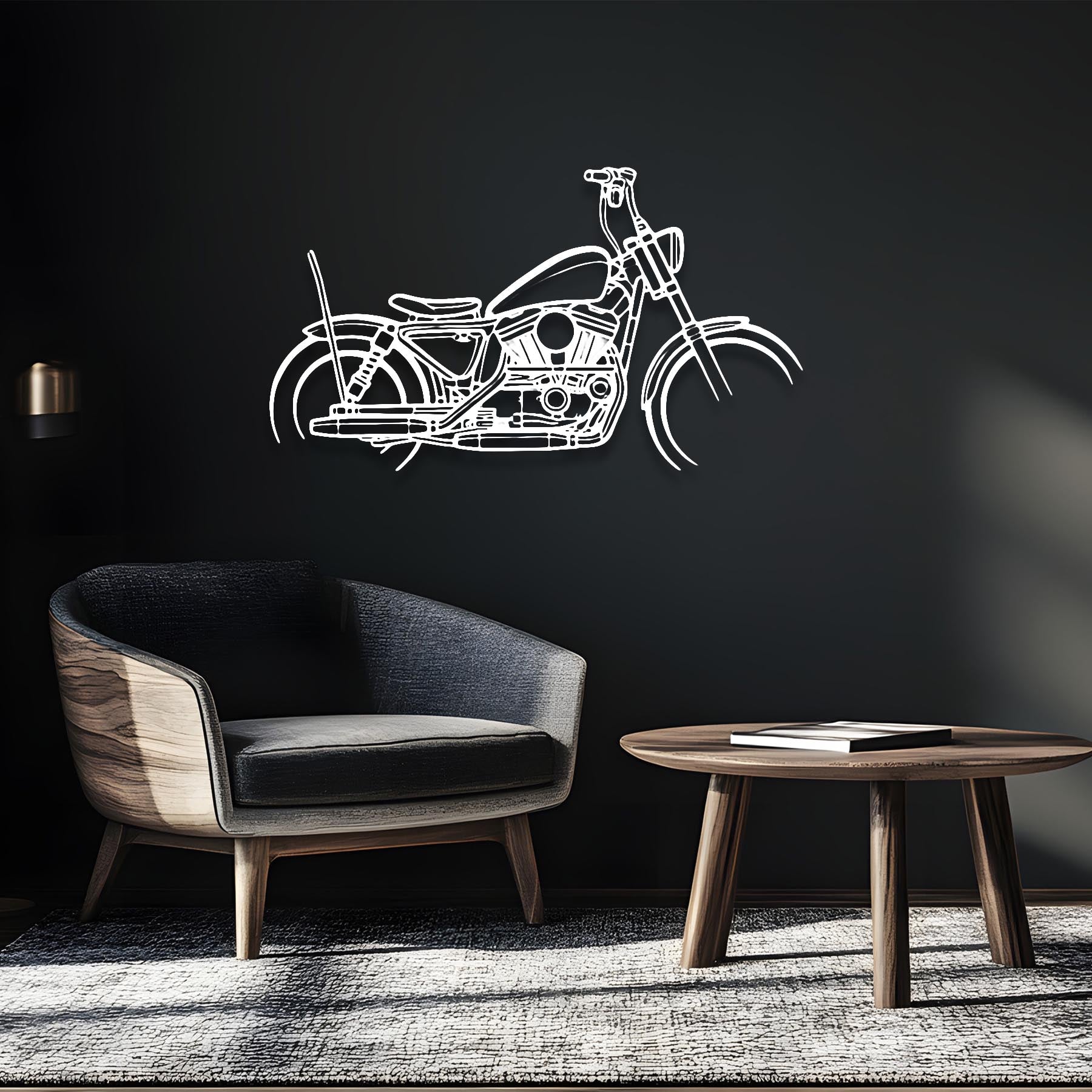 Sportster 1200C 1997 Silhouette Metal Wall Art