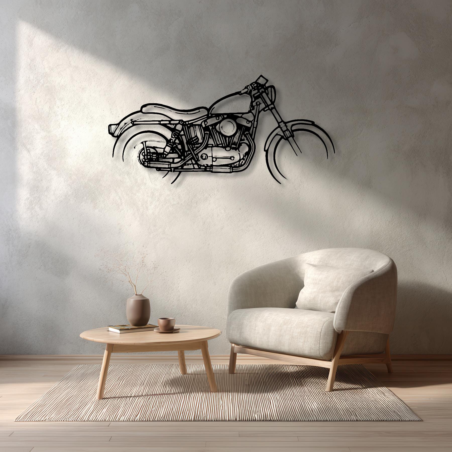 Sportster 1969 Silhouette Metal Wall Art