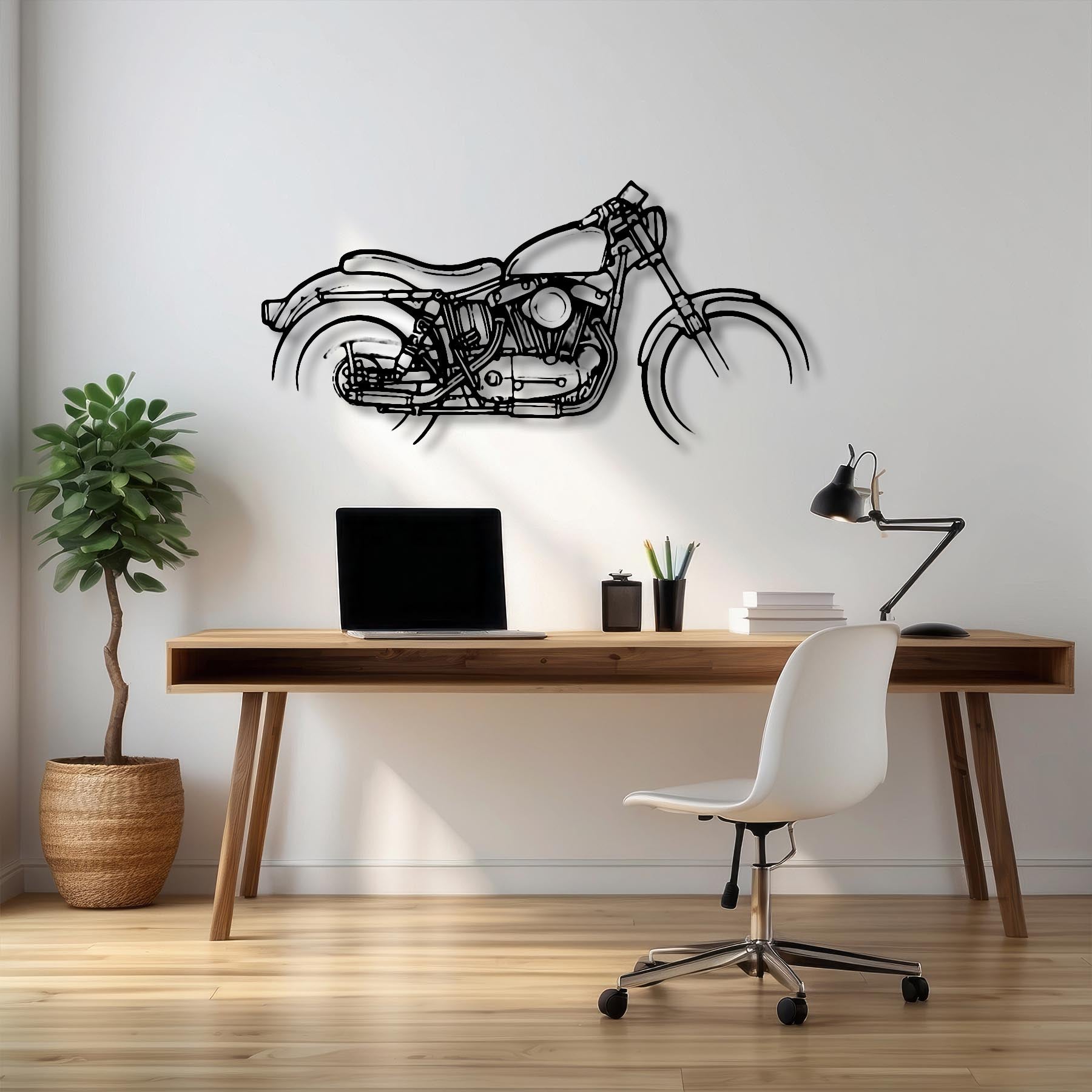 Sportster 1969 Silhouette Metal Wall Art