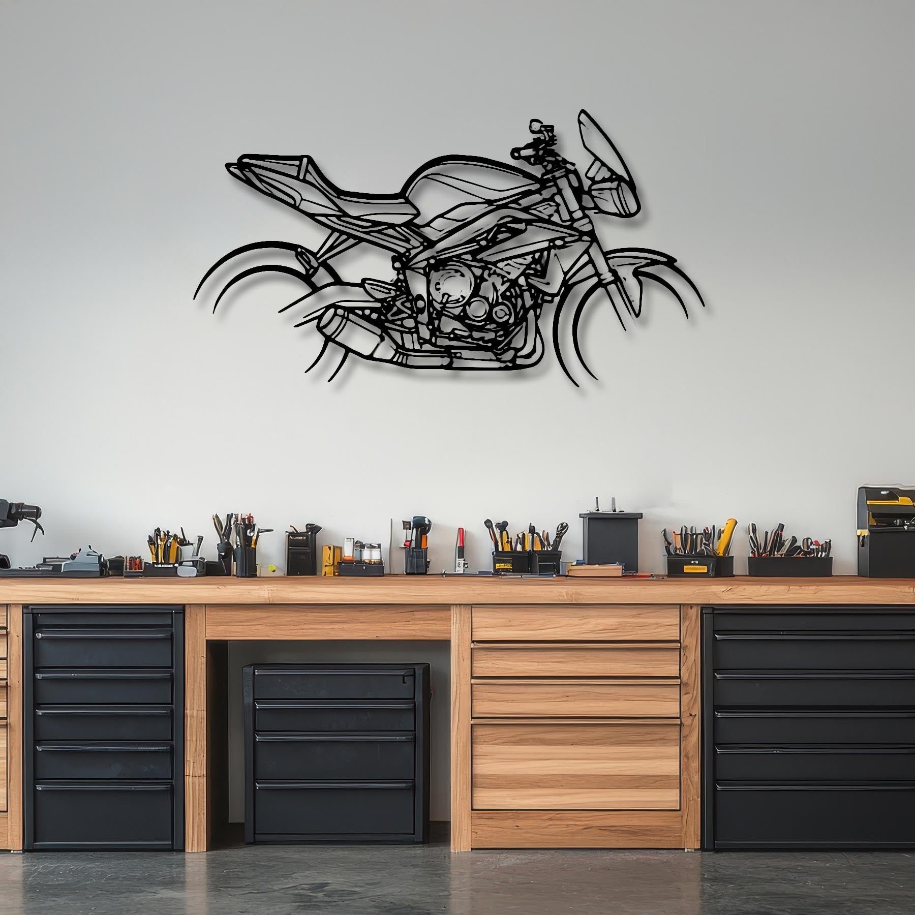 Street Triple 2016 Silhouette Metal Wall Art