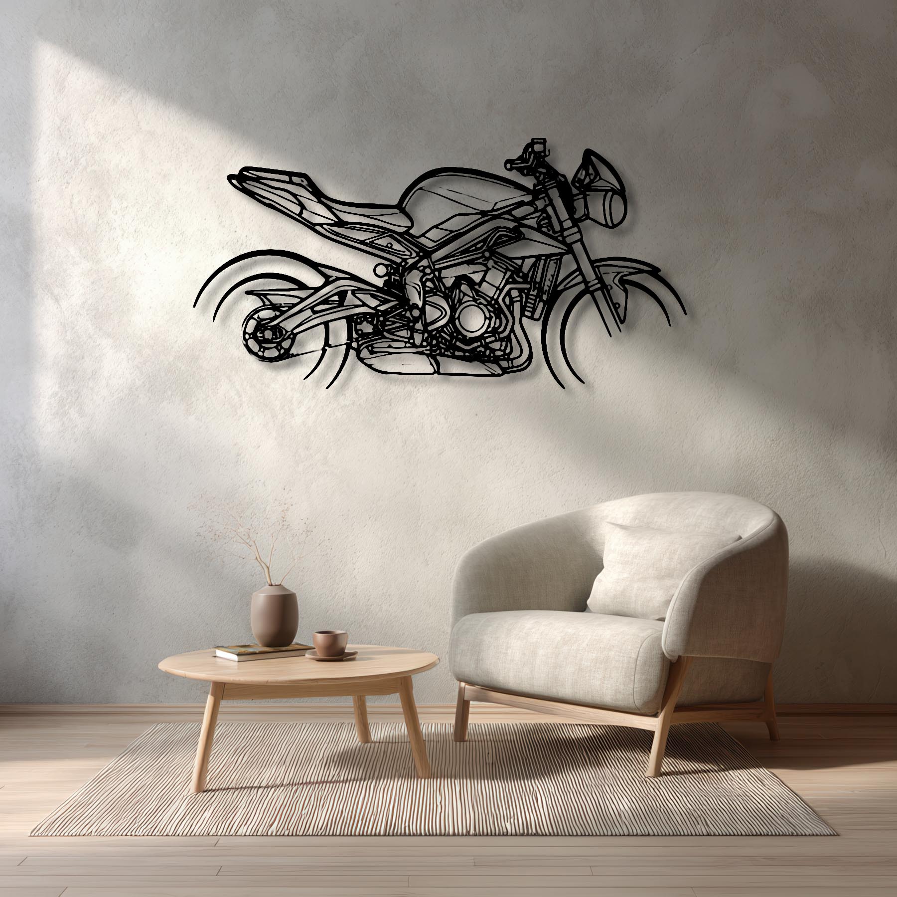 Street Triple 2019 Silhouette Metal Wall Art