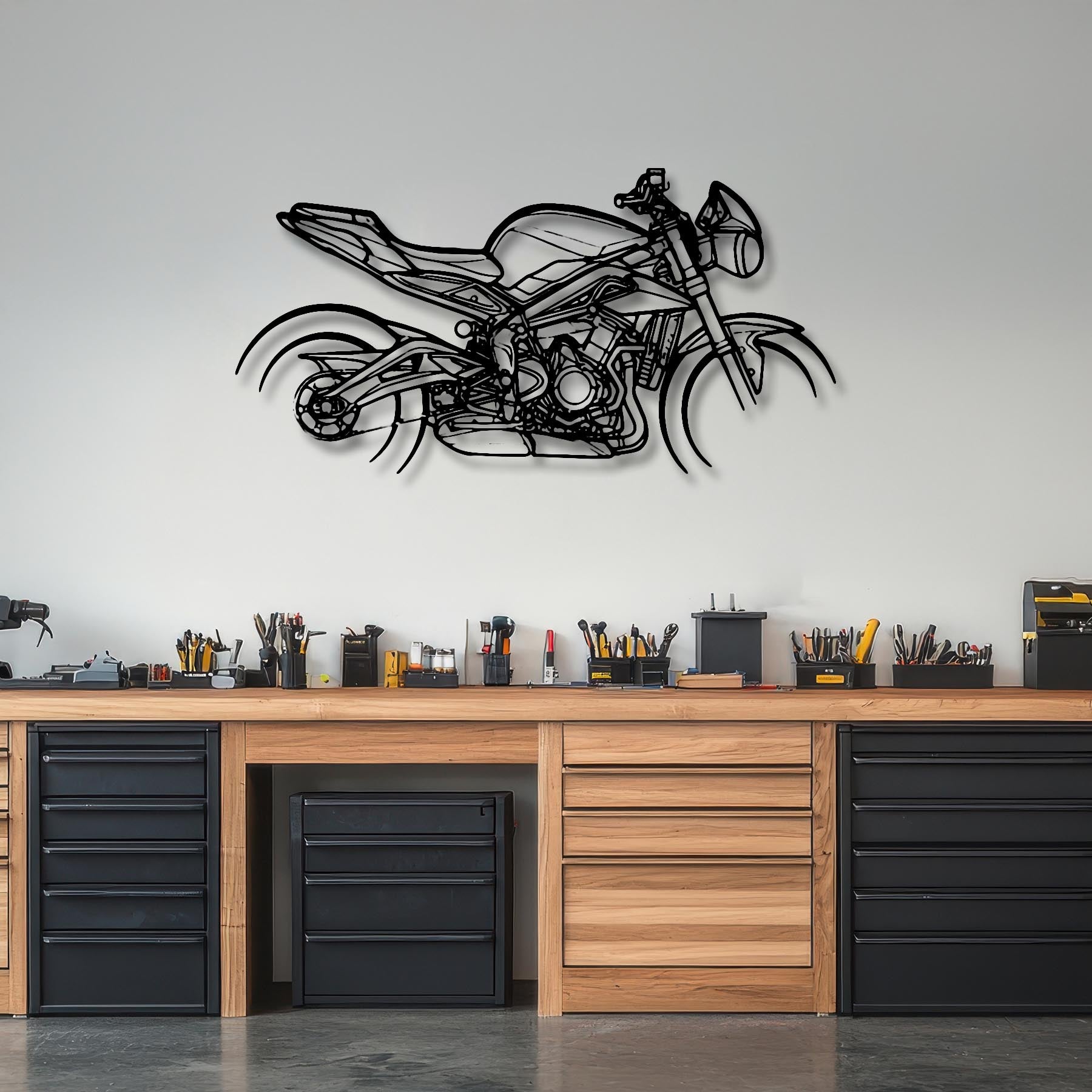 Street Triple 2019 Silhouette Metal Wall Art
