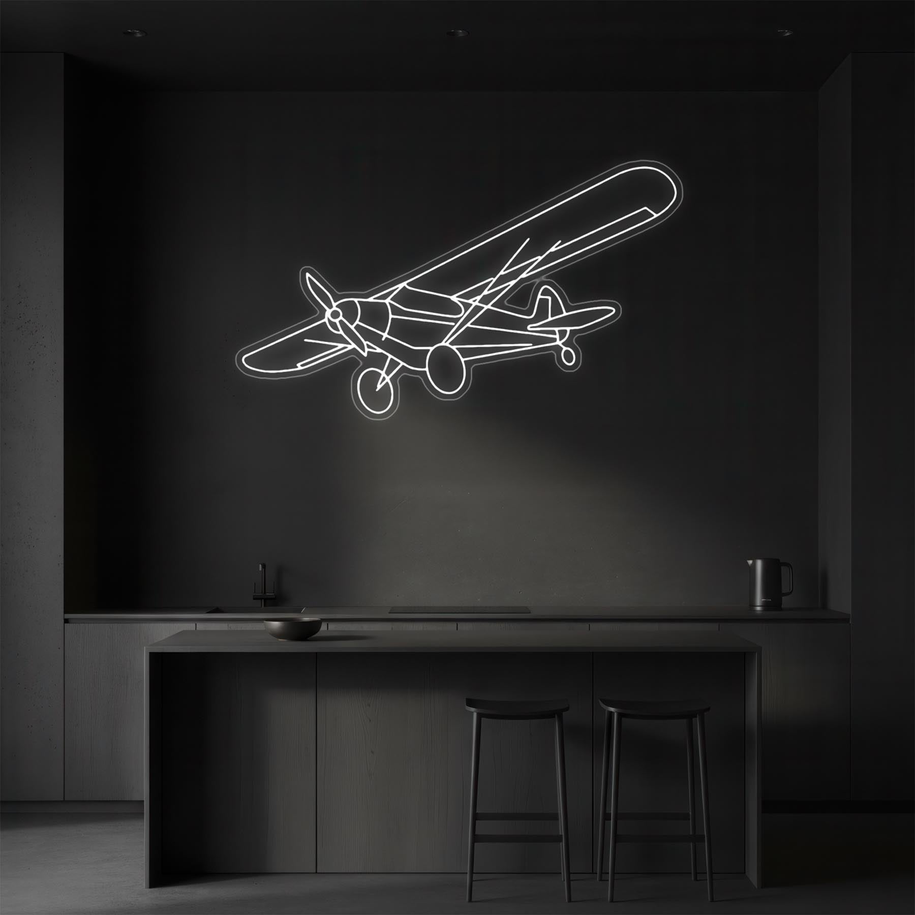 Super Cub Angle Neon Silhouette