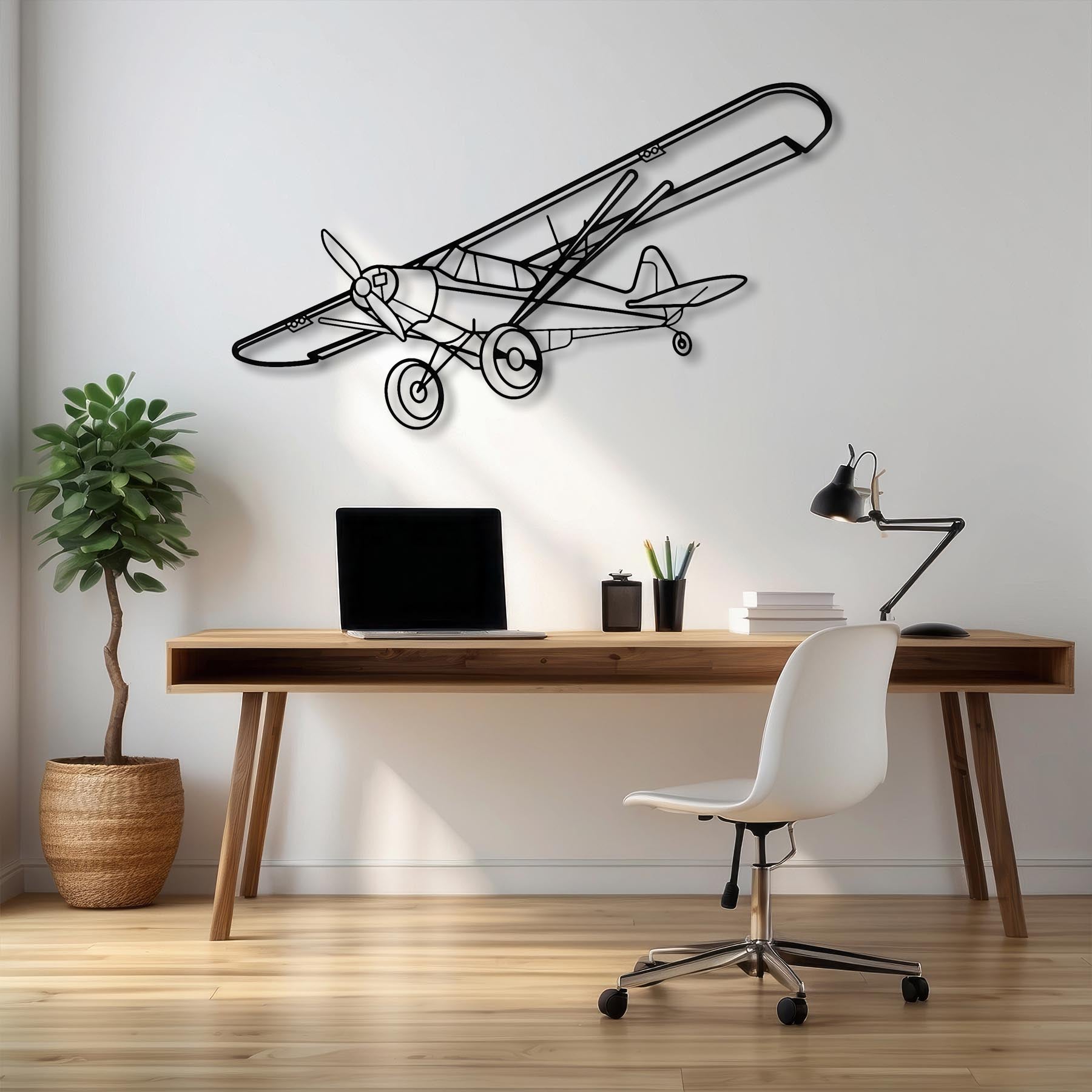 Super Cub Metal Aircraft Wall Art - NCP0139