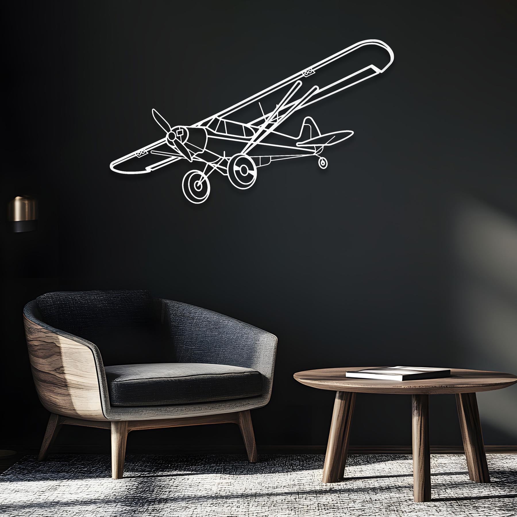 Super Cub Metal Aircraft Wall Art - NCP0139