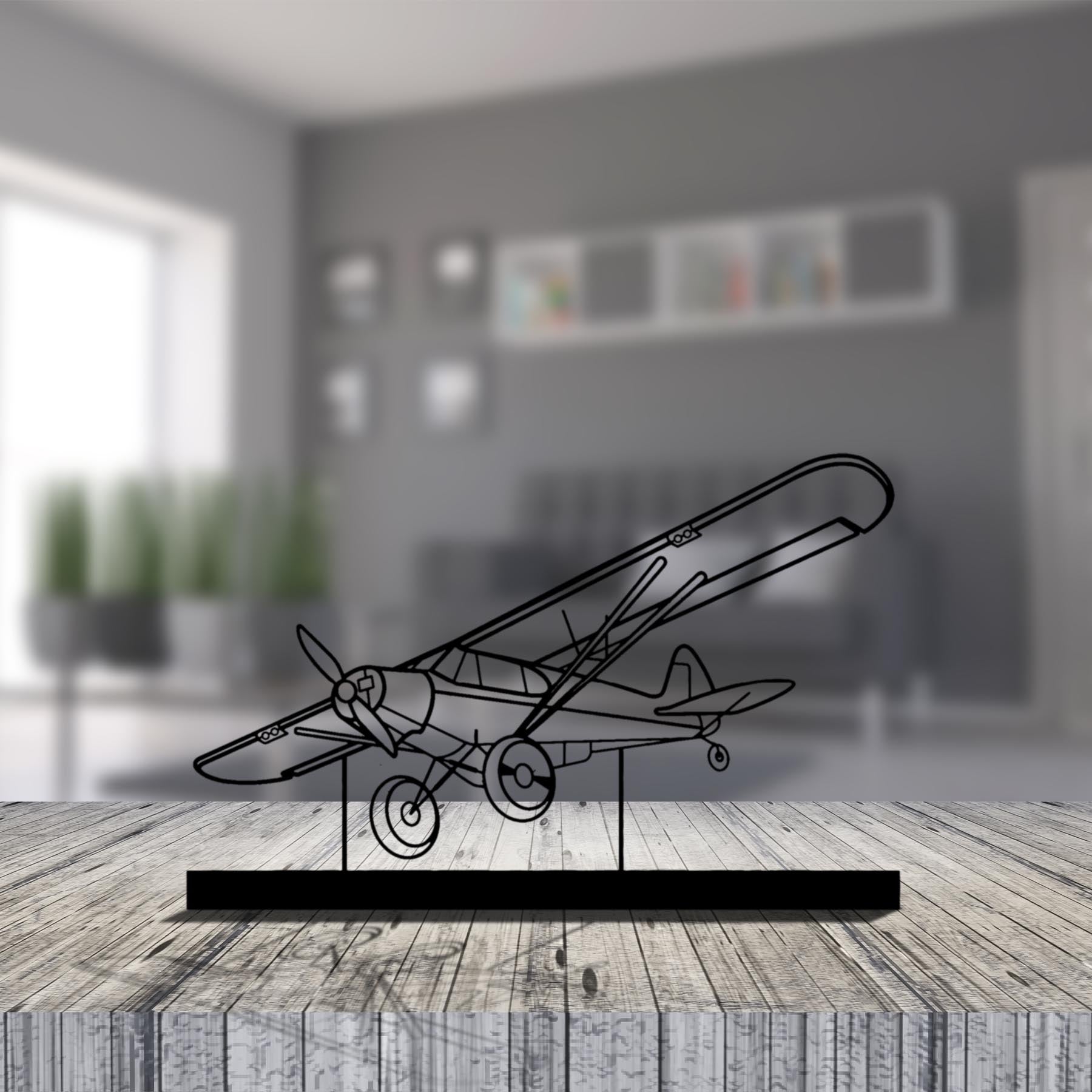 Super Cub Silhouette Metal Art Stand