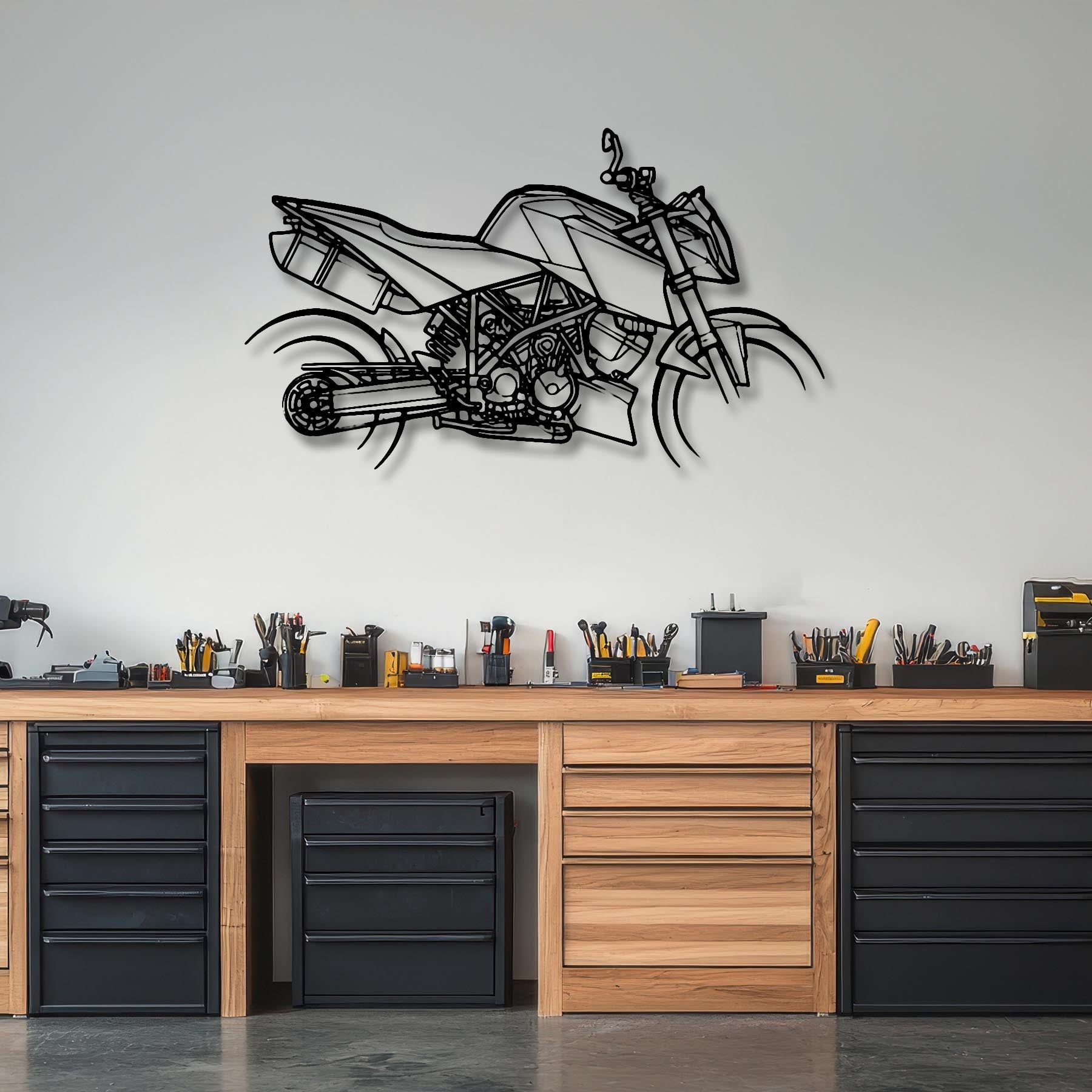 Super Duke 990 2009 Silhouette Metal Wall Art
