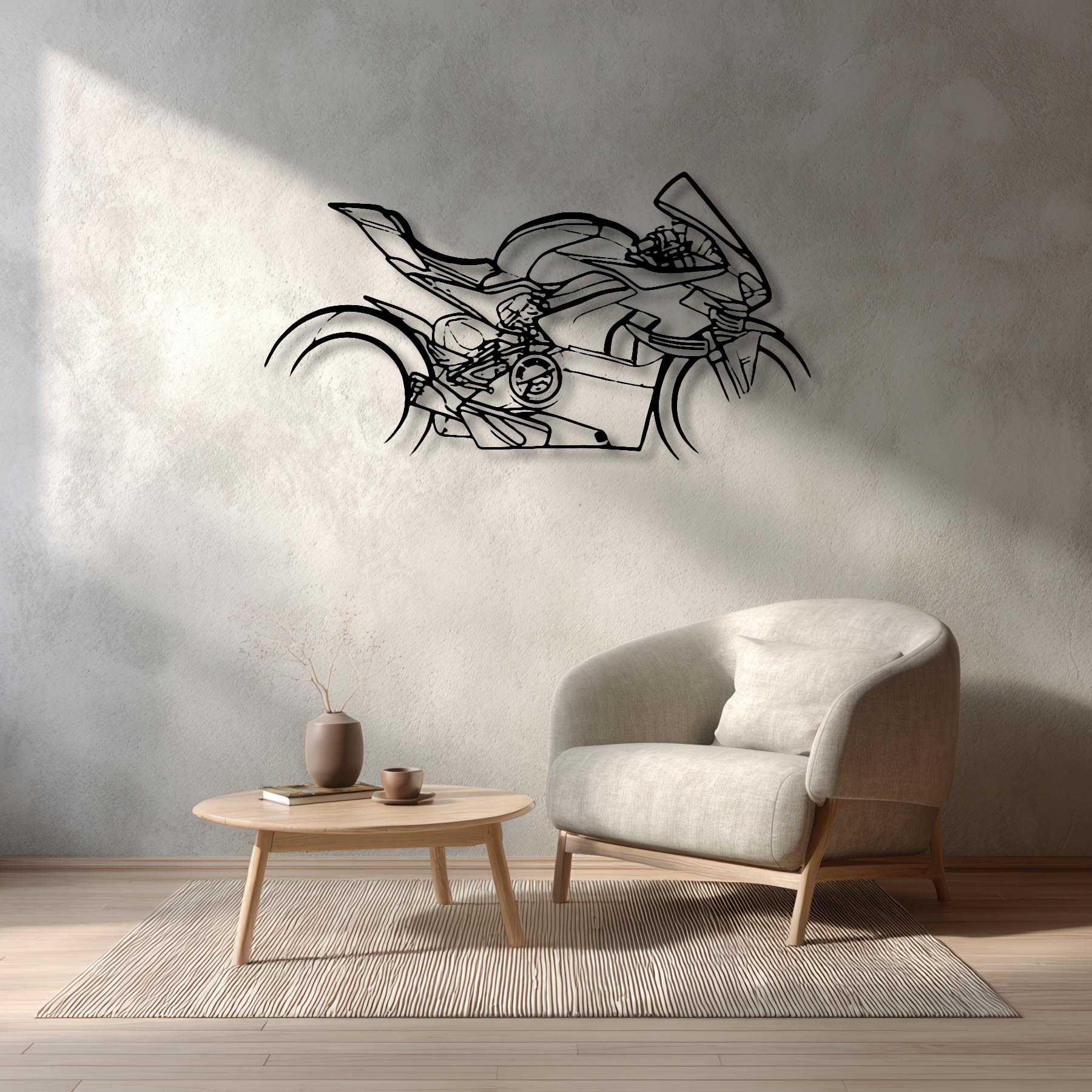 Superleggera V4 2021 Silhouette Metal Wall Art