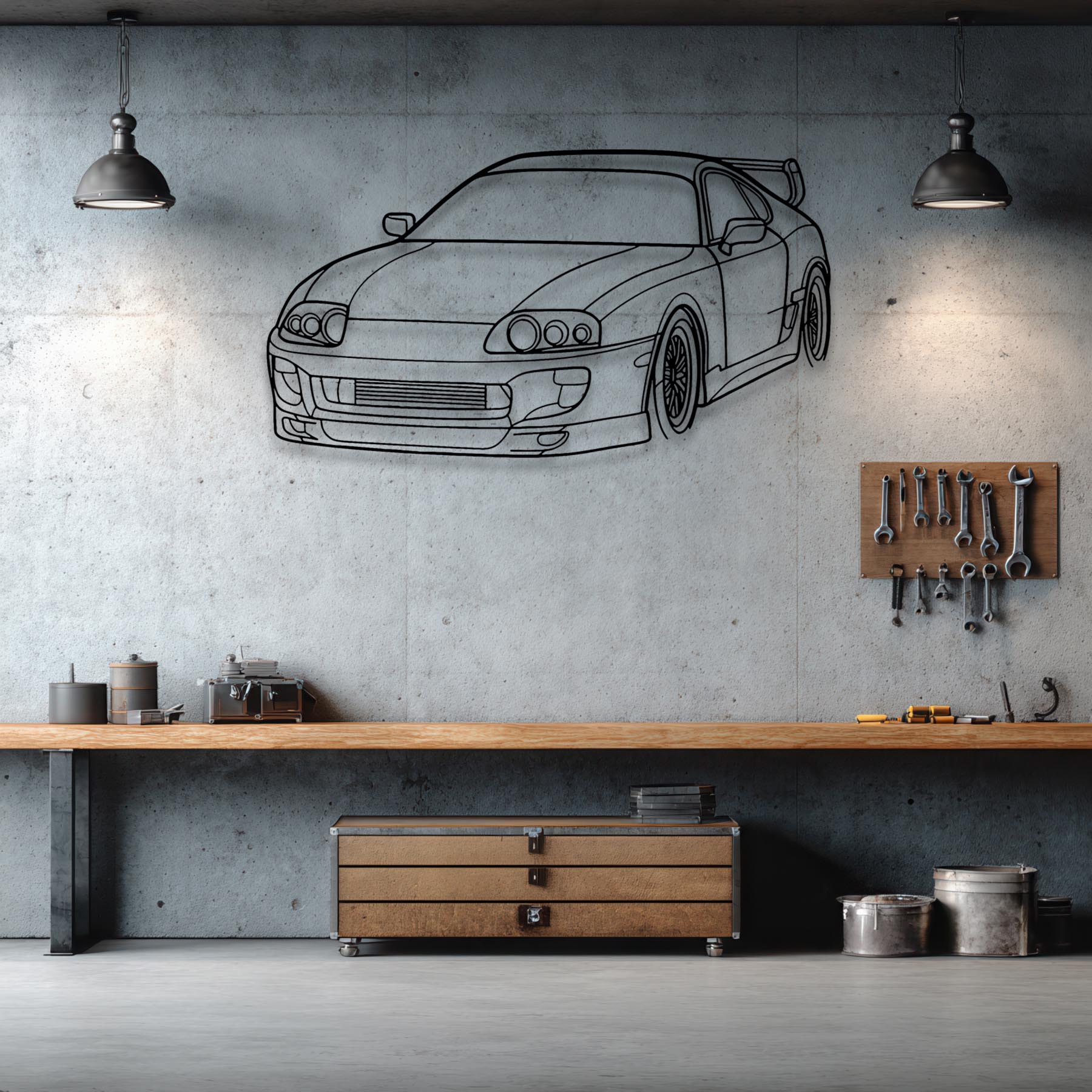 Supra 1994 Angle Silhouette Metal Wall Art