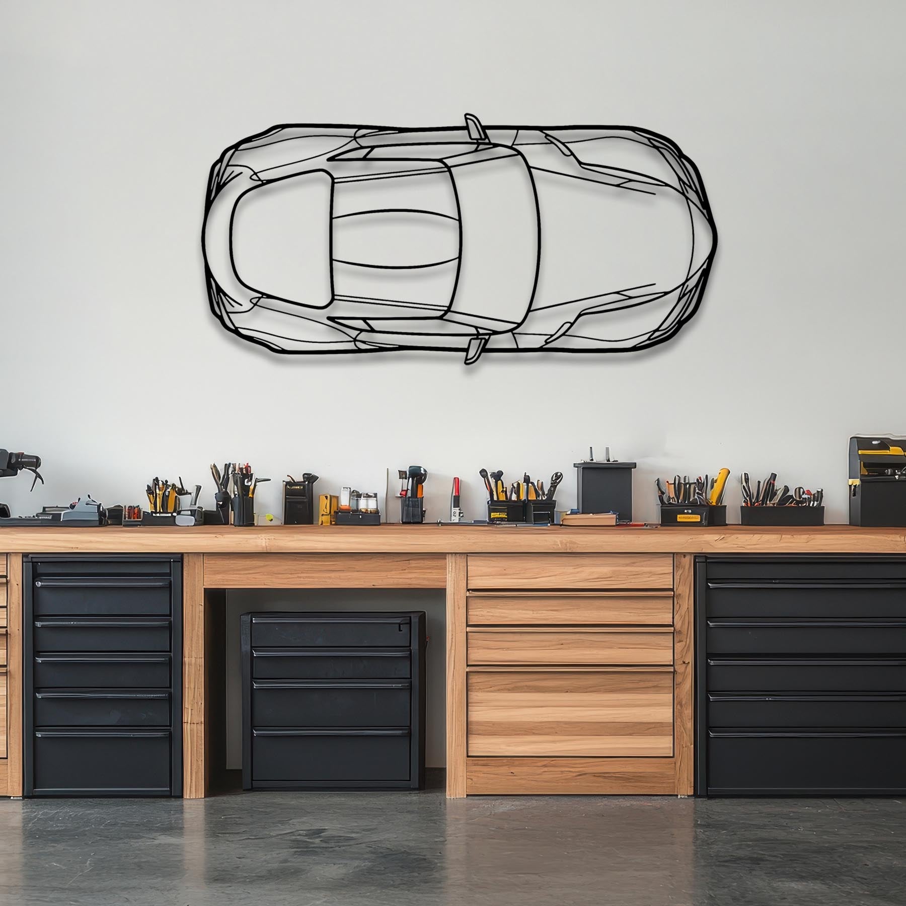 Supra MK5 TOP Metal Silhouette Wall Art