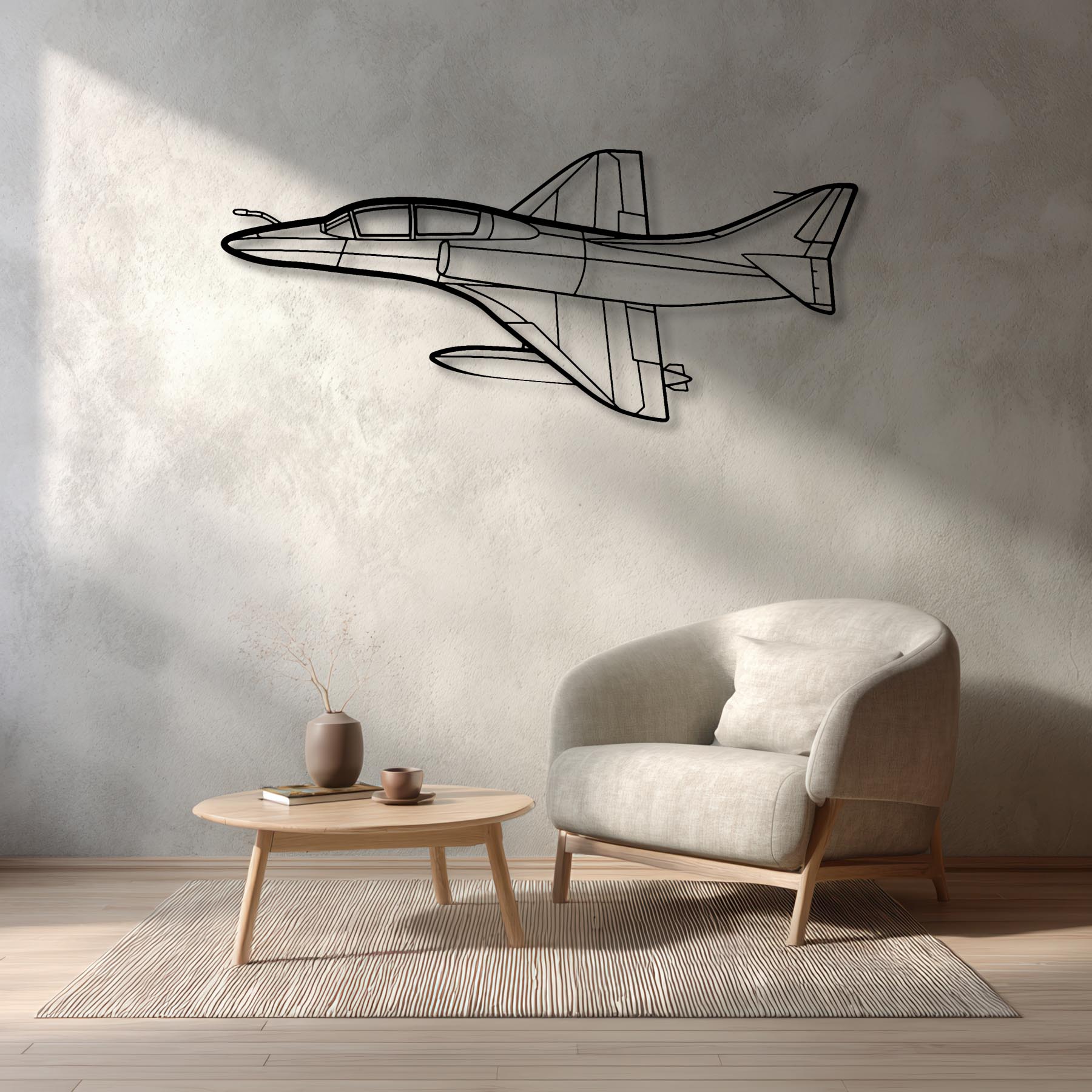TA-4J Skyhawk Angle Metal Aircraft Wall Art - NCP0198