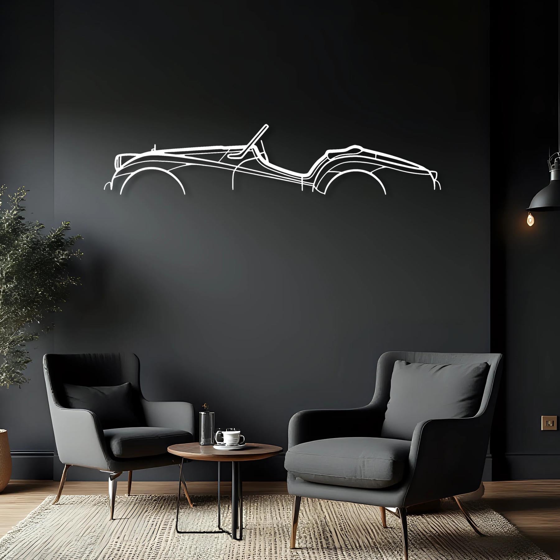 TR3A 1959 Classic Silhouette Metal Wall Art