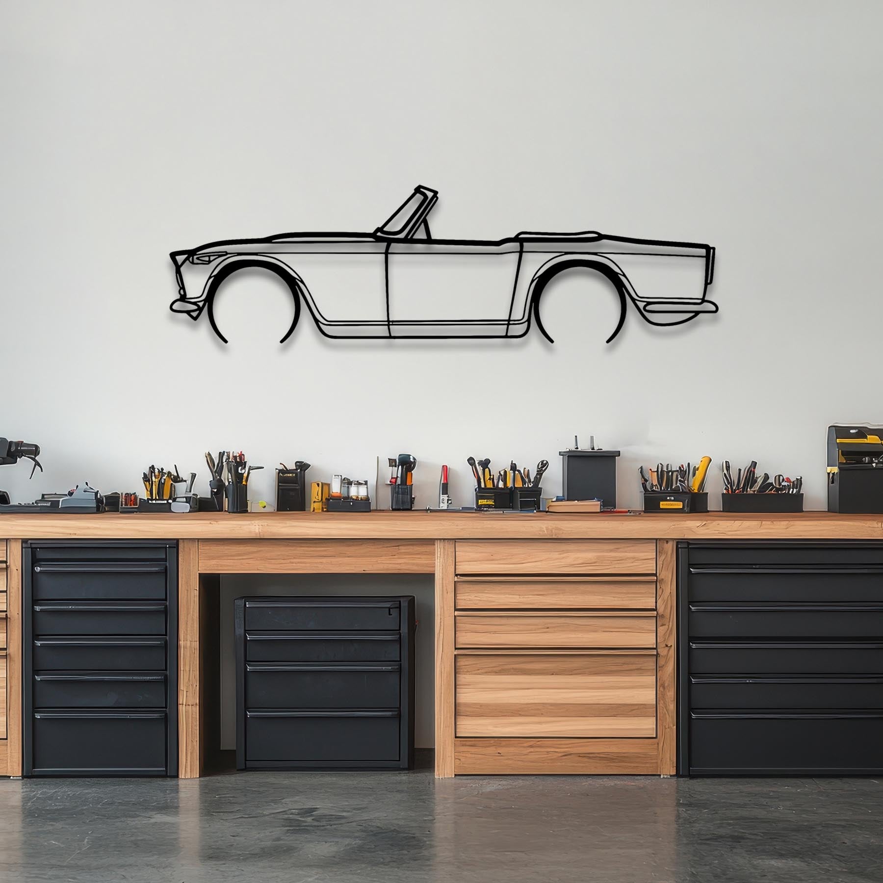 TR4A IRS Detailed Silhouette Metal Wall Art