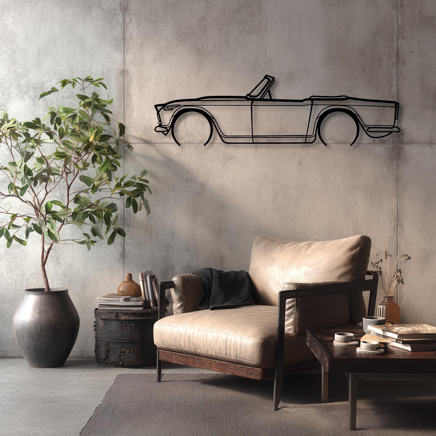 TR4A IRS Detailed Silhouette Metal Wall Art