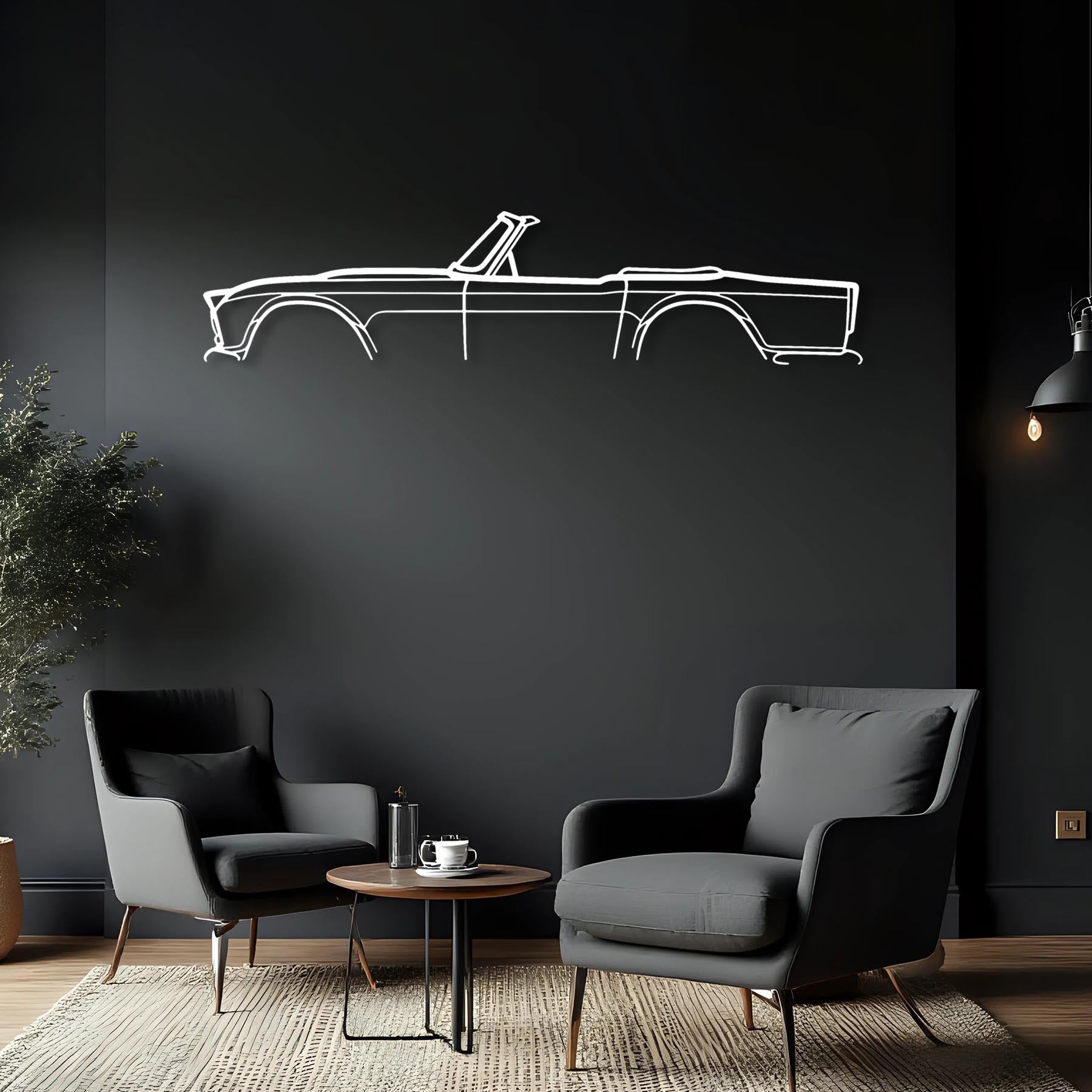 TR4 1965 Classic Silhouette Metal Wall Art