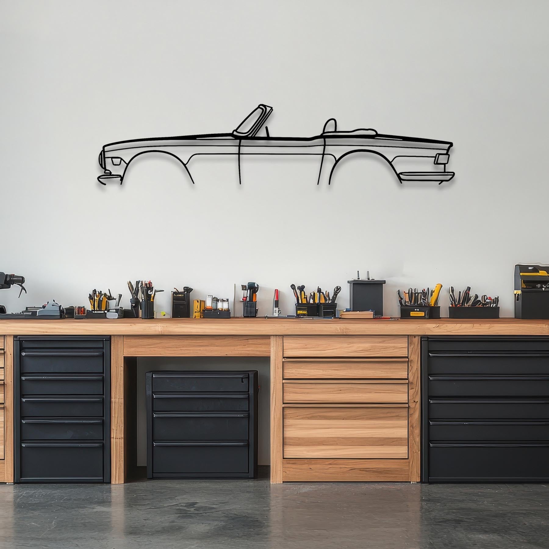 TR6 1971 Classic Silhouette Metal Wall Art