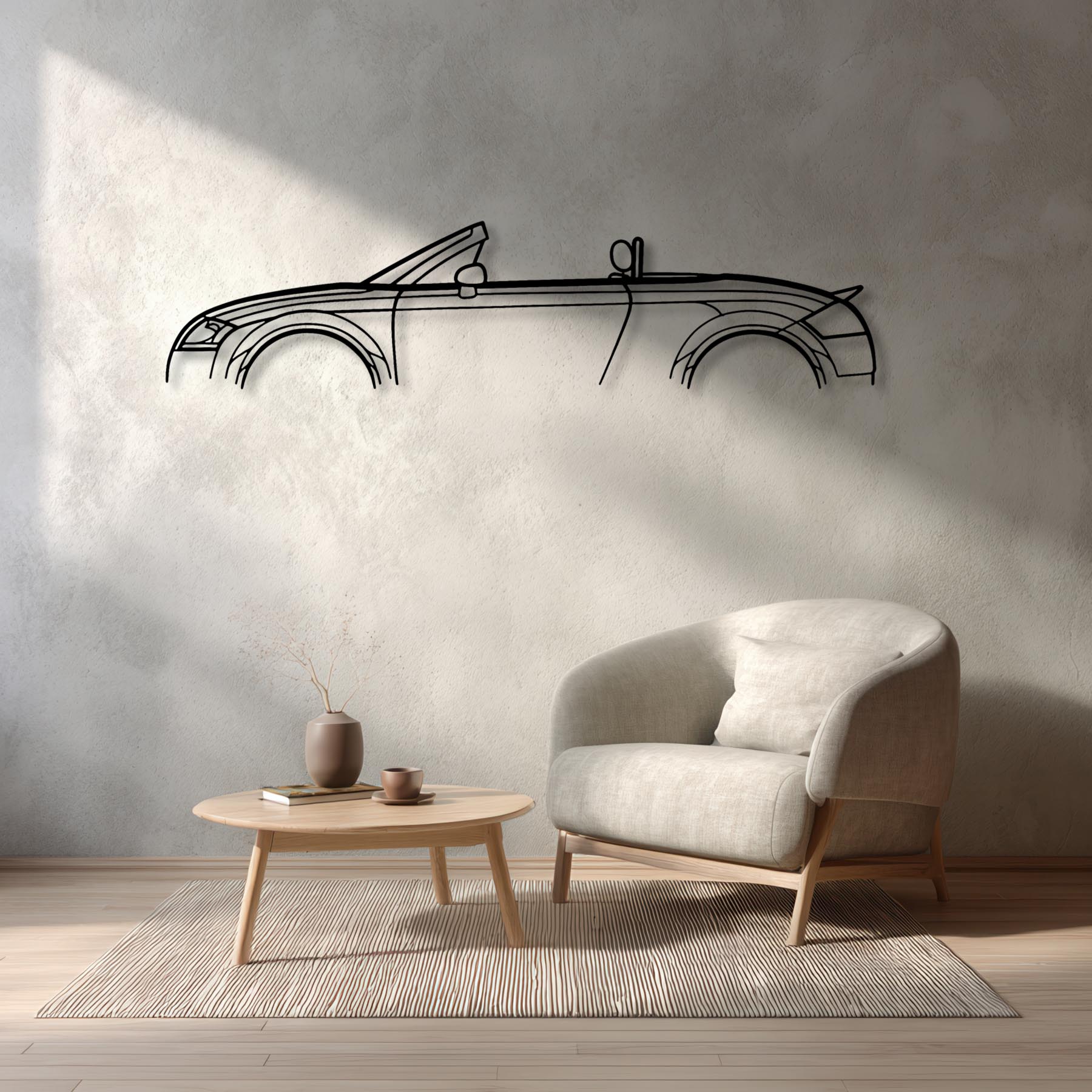 TT Mk1 Roadster 2001 Classic Silhouette Metal Wall Art