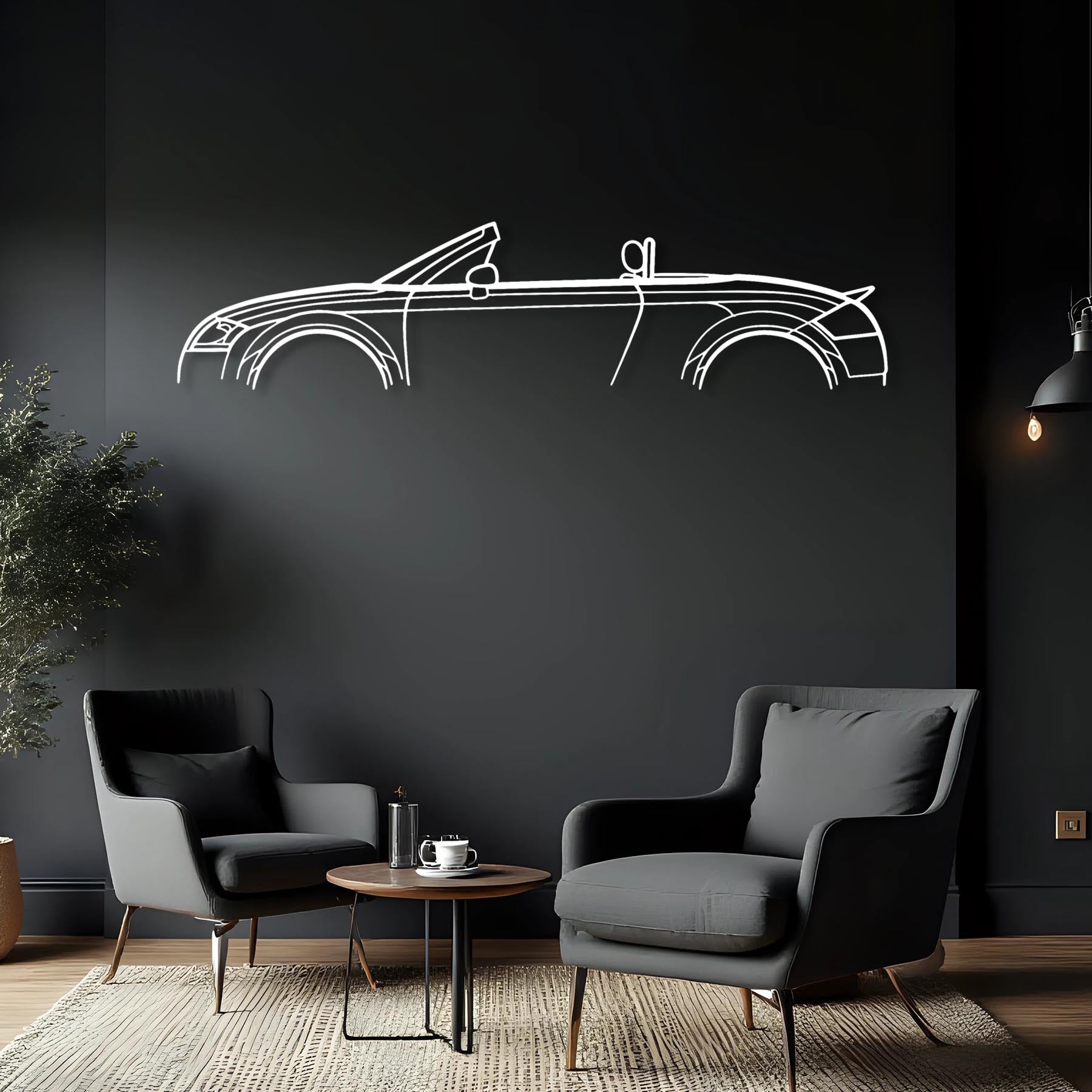 TT Mk1 Roadster 2001 Classic Silhouette Metal Wall Art