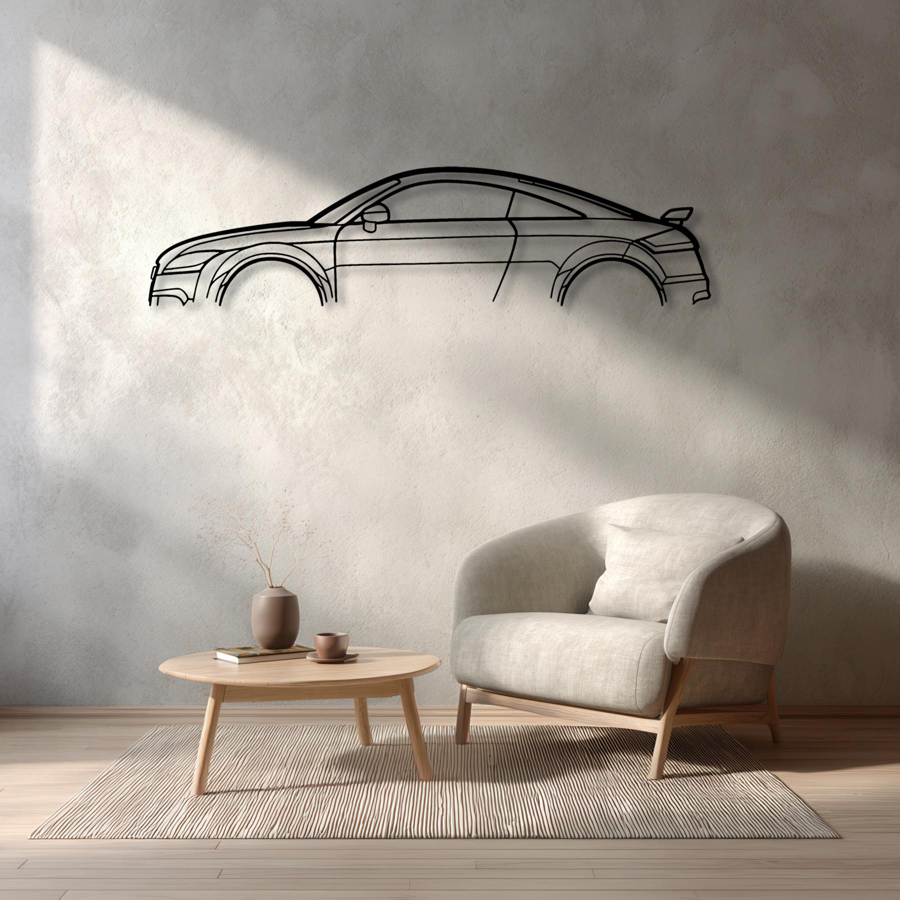TT RS Mk2 2009 Classic Silhouette Metal Wall Art