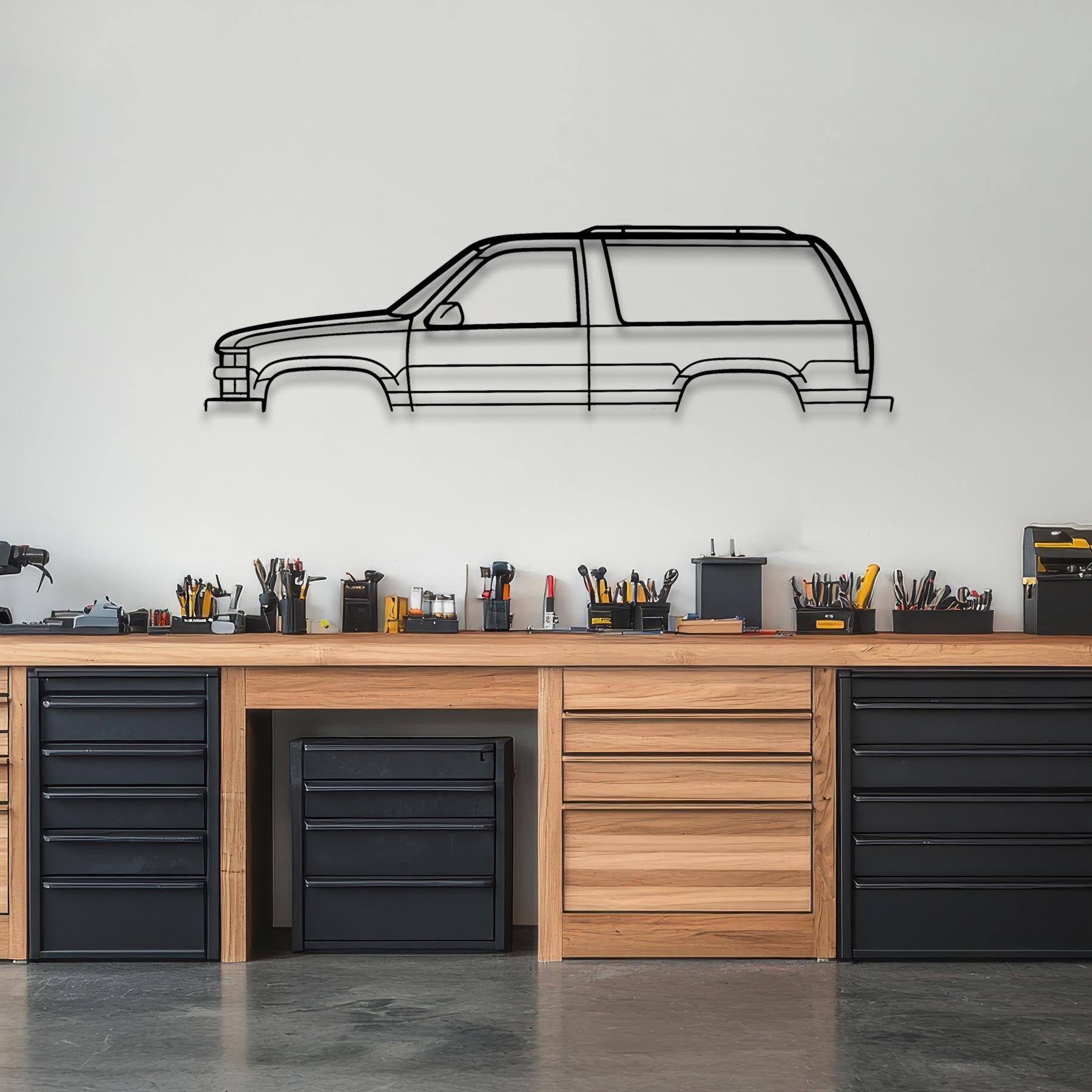 Tahoe 1998 Classic Silhouette Metal Wall Art