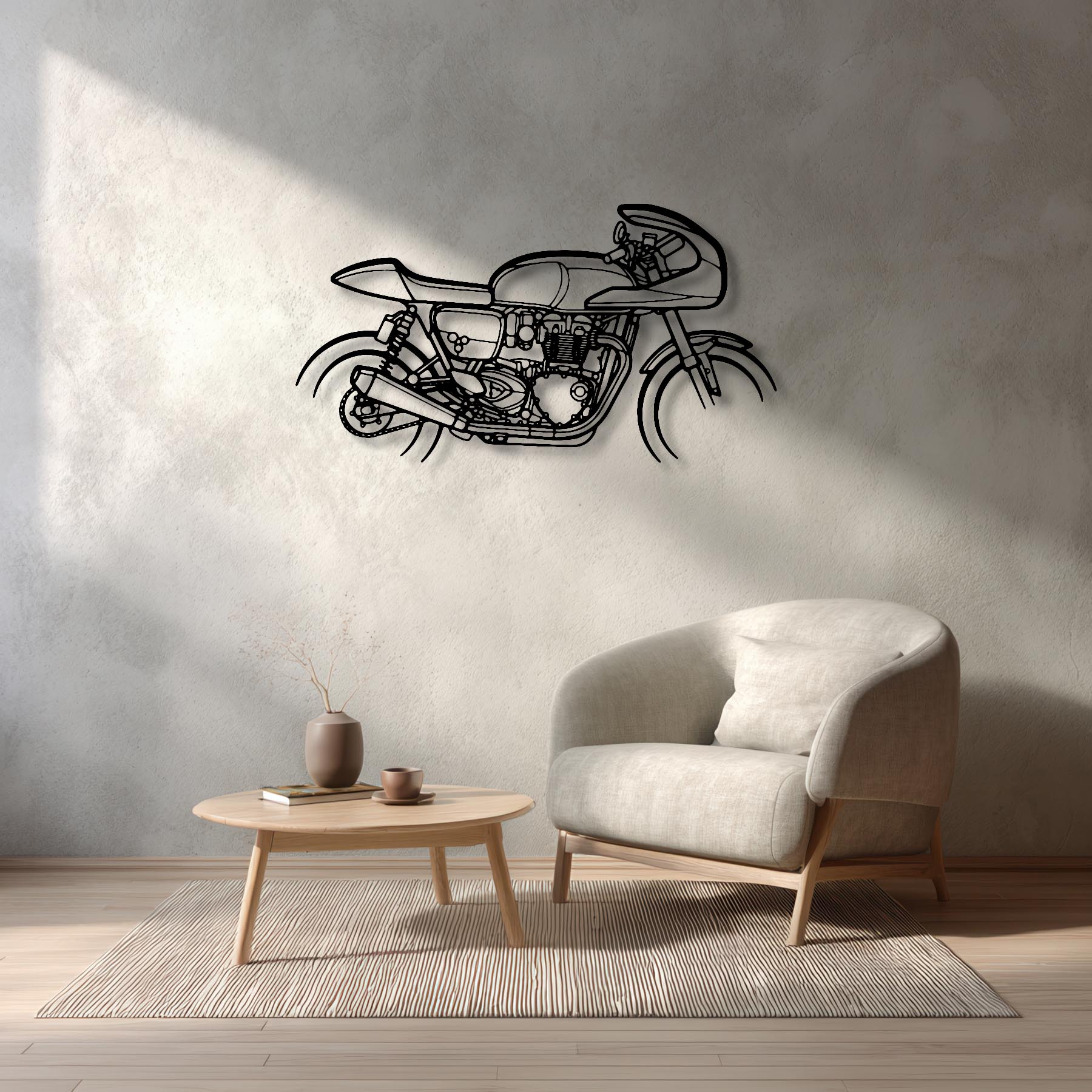 Thruxton TFC Silhouette Metal Wall Art