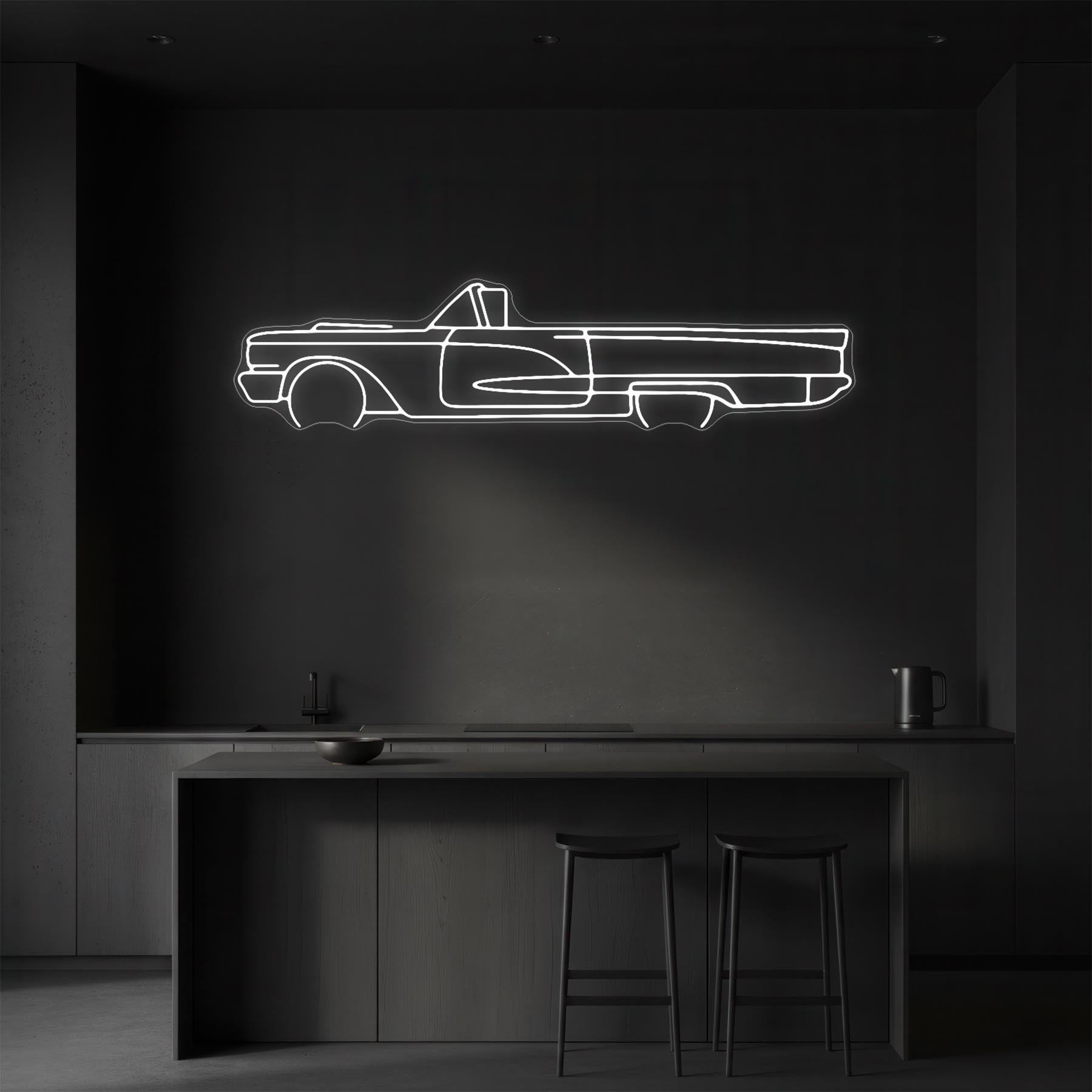 Thunderbird 1959 Neon Silhouette