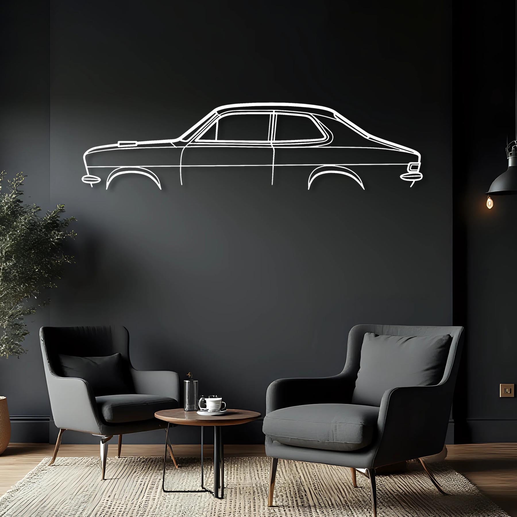 Torana Coupe 1973 Classic Silhouette Metal Wall Art