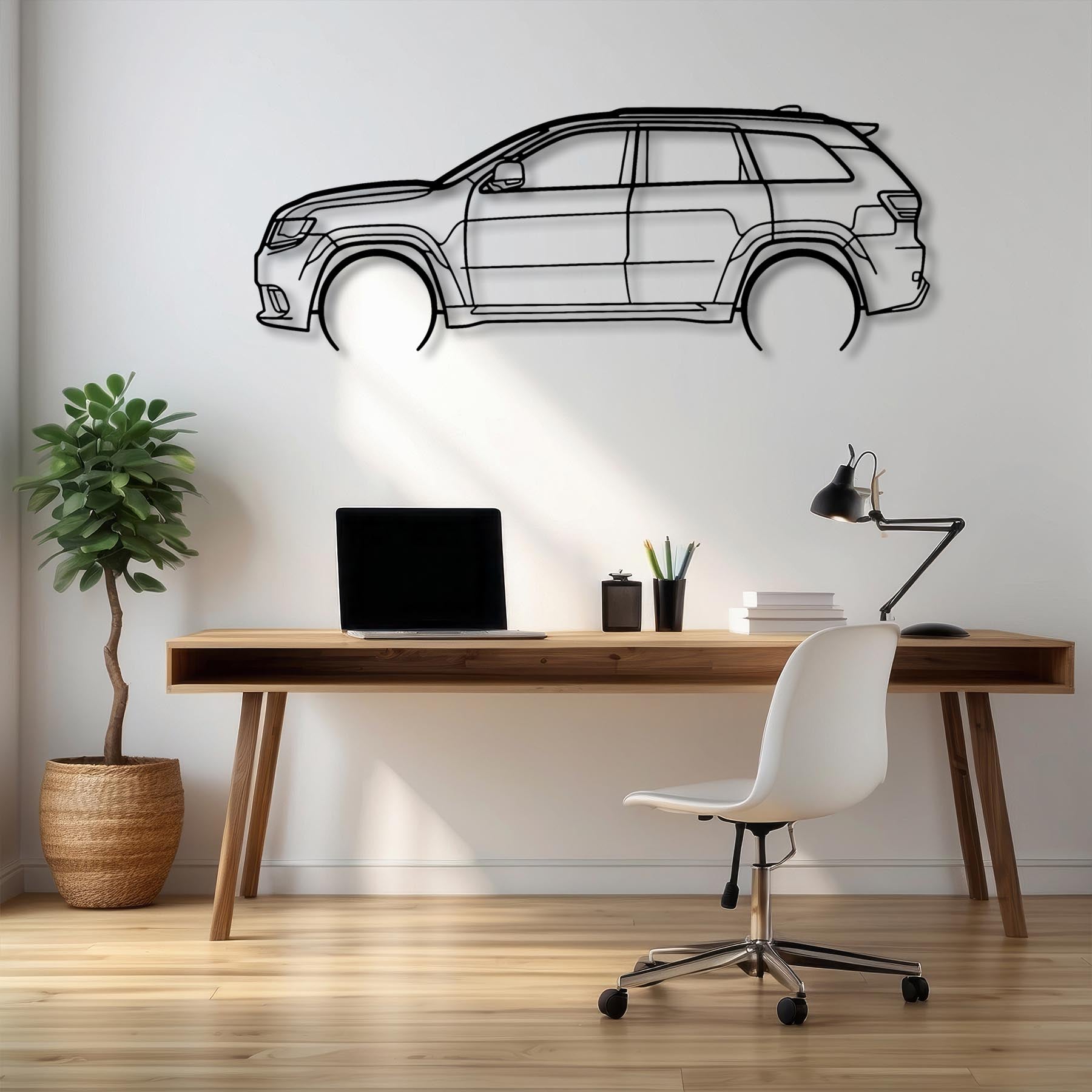 Trackhawk 2018 Detailed Silhouette Metal Wall Art
