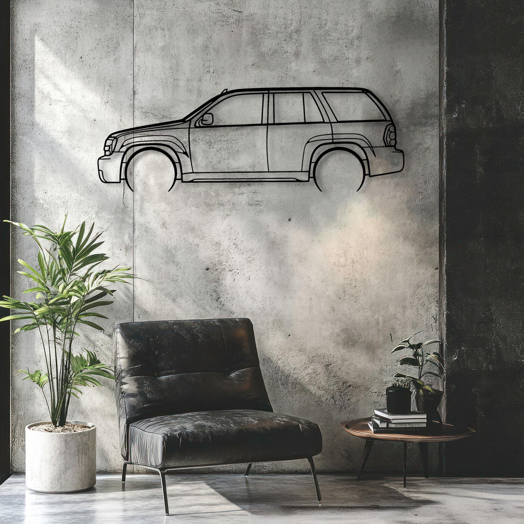 Trailblazer SS 2007 Detailed Silhouette Metal Wall Art