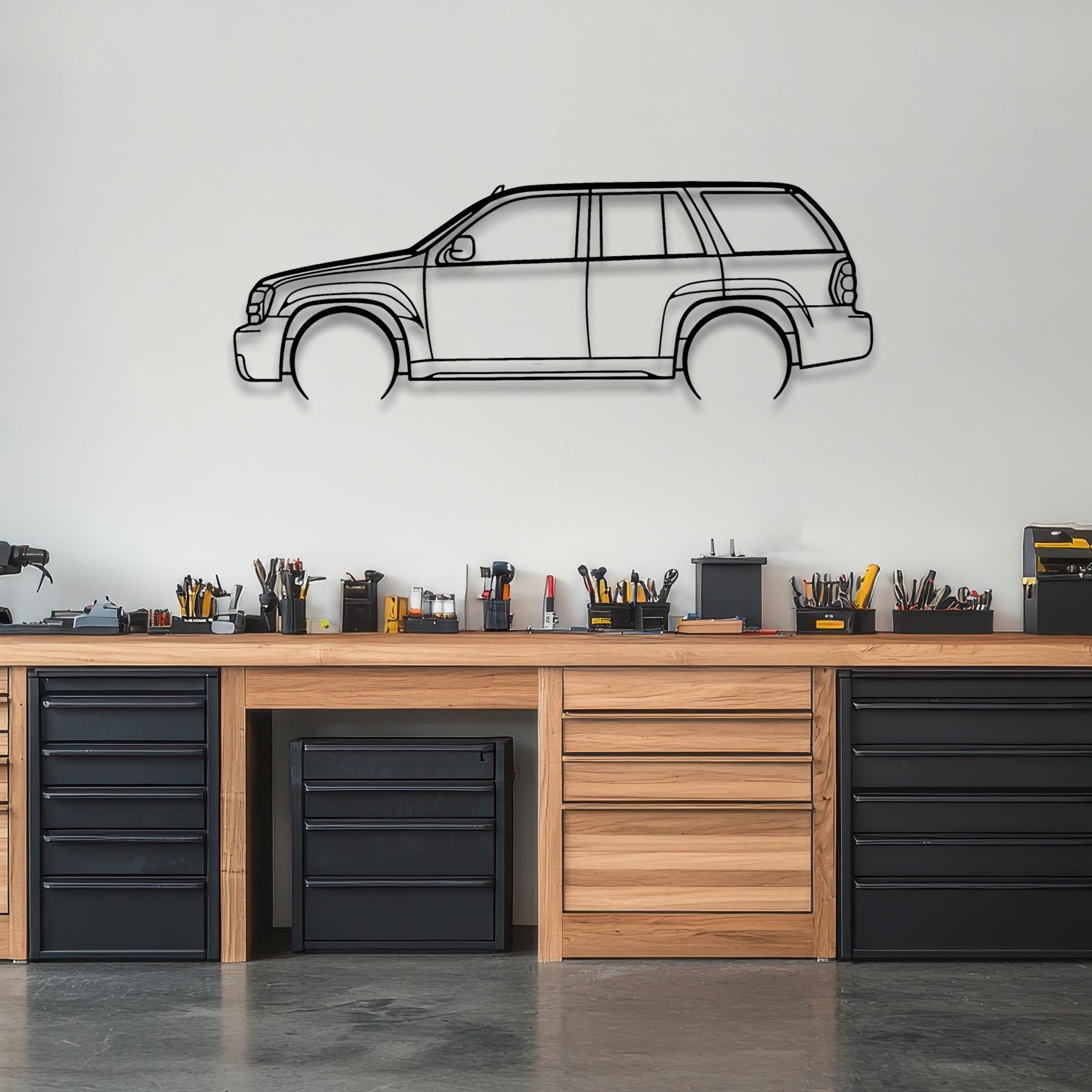 Trailblazer SS 2007 Detailed Silhouette Metal Wall Art