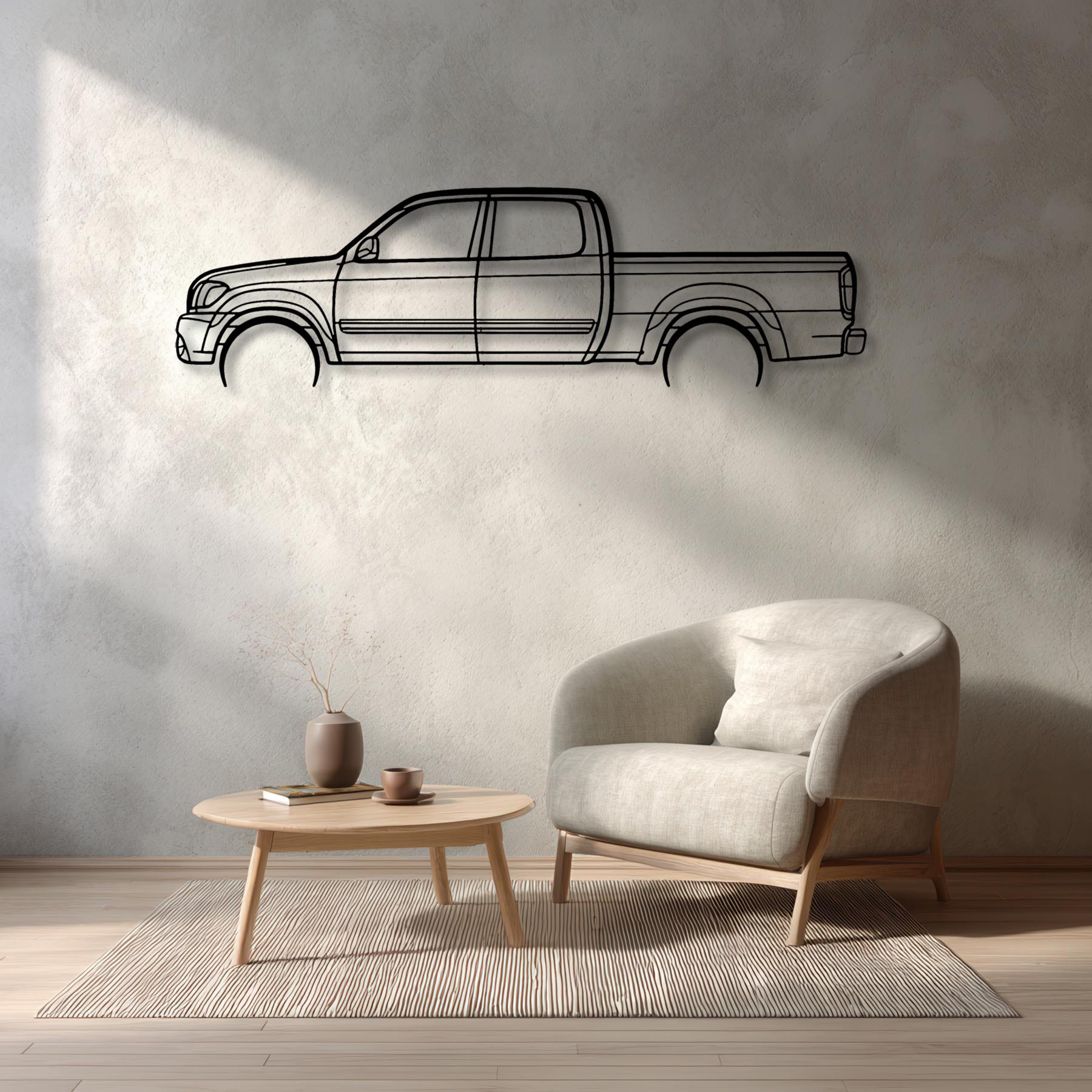 Tundra Double 2006 Detailed Silhouette Metal Wall Art