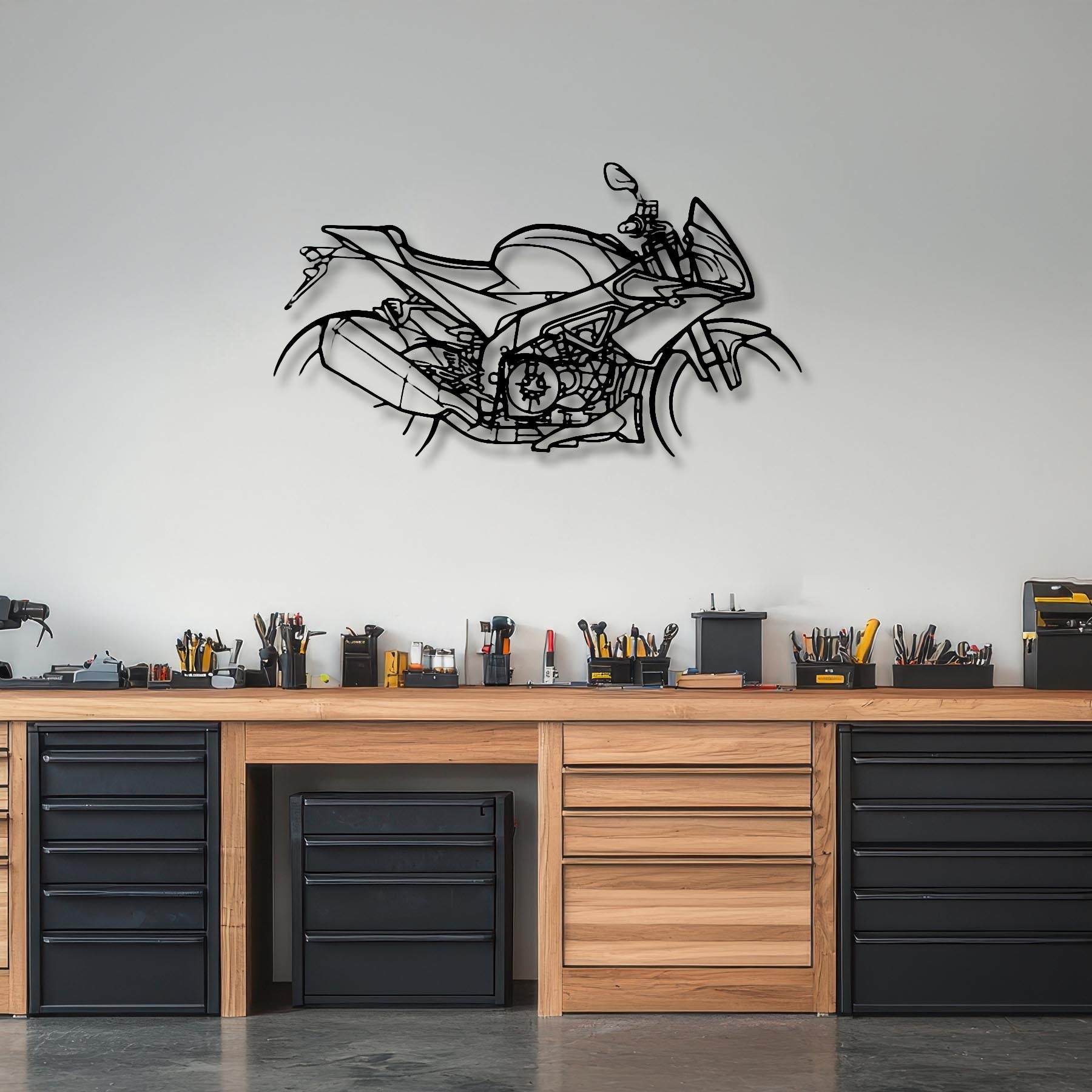 Tuono V4 2020 Silhouette Metal Wall Art