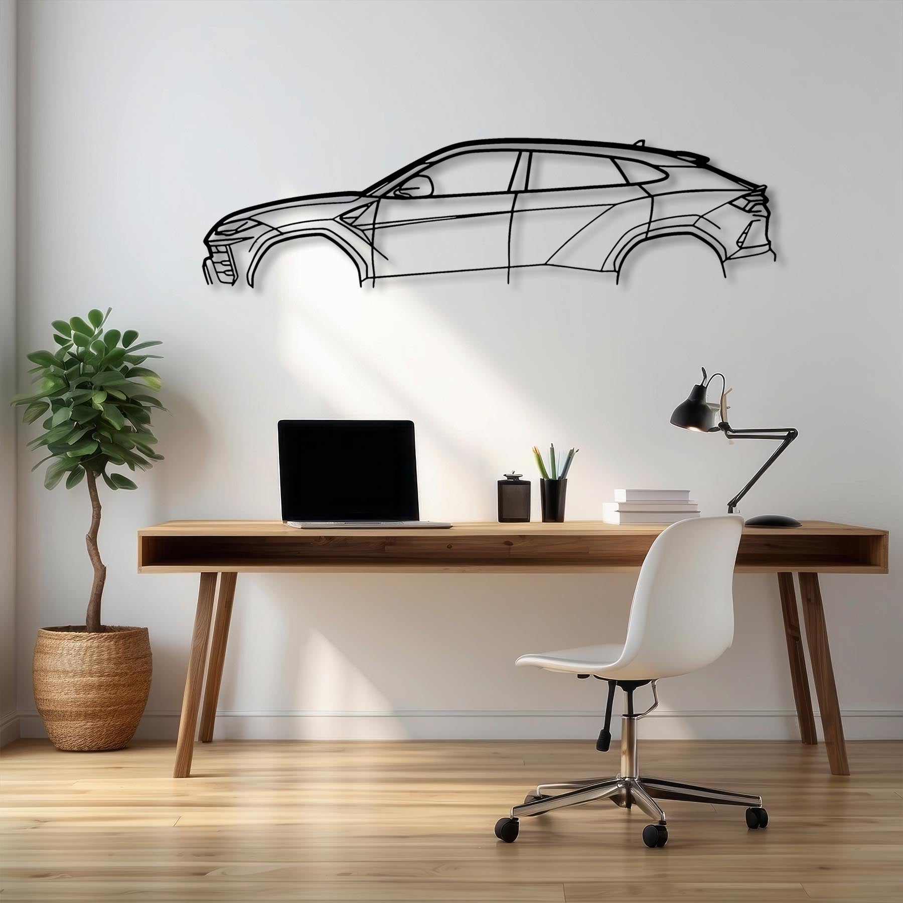 Urus Classic Silhouette Metal Wall Art