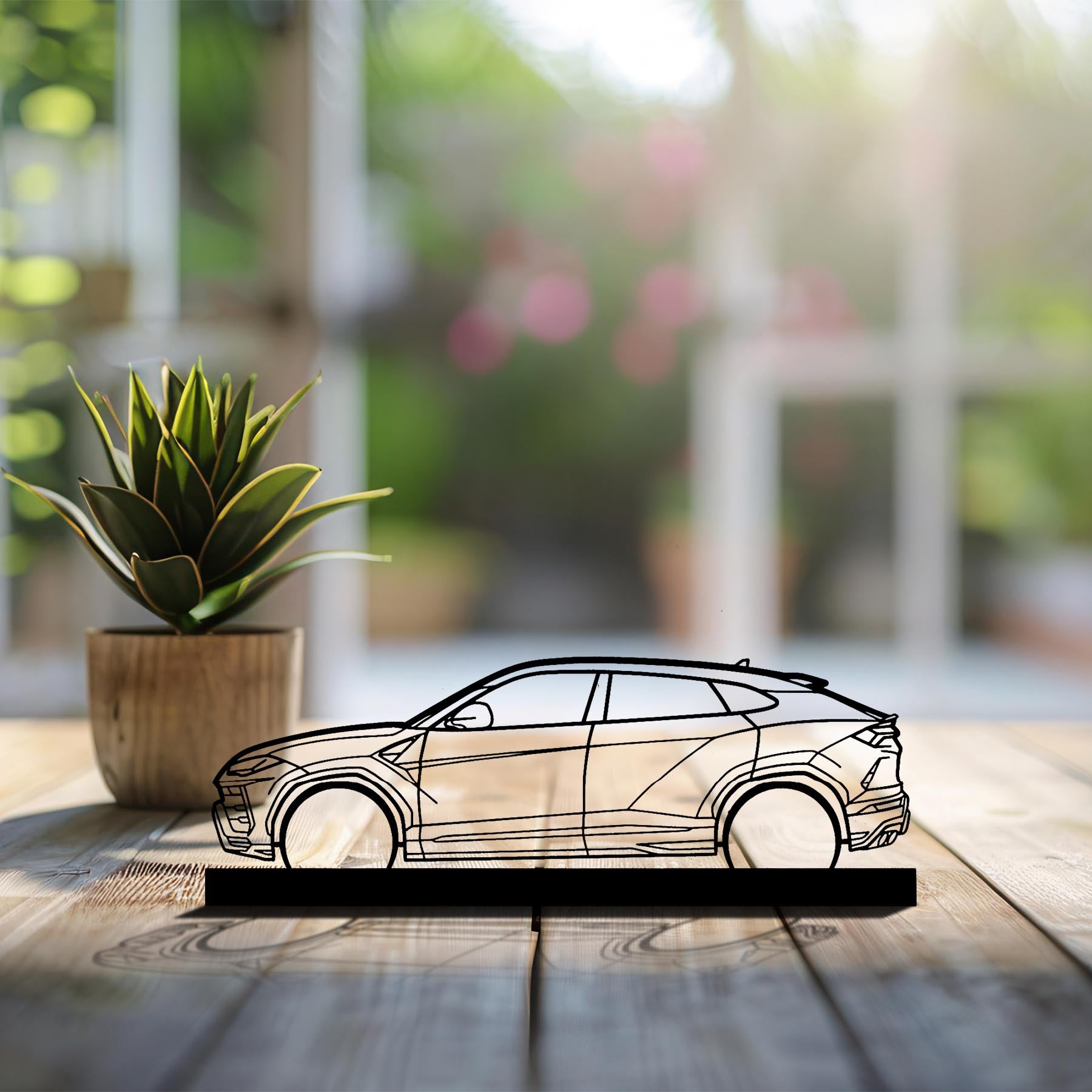 Urus Silhouette Metal Art Stand