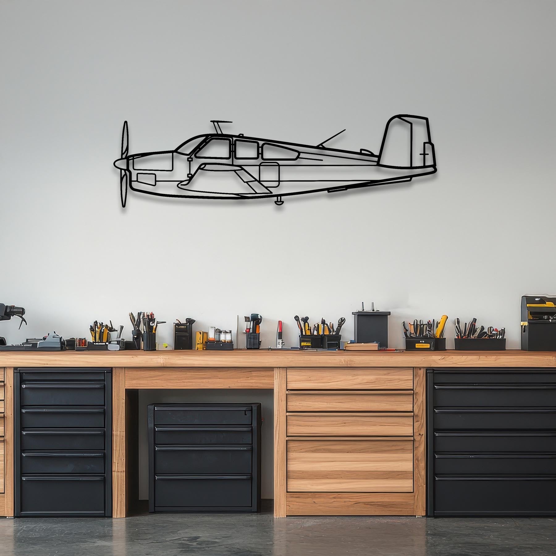 V35 Bonanza Metal Aircraft Wall Art - NCP0148