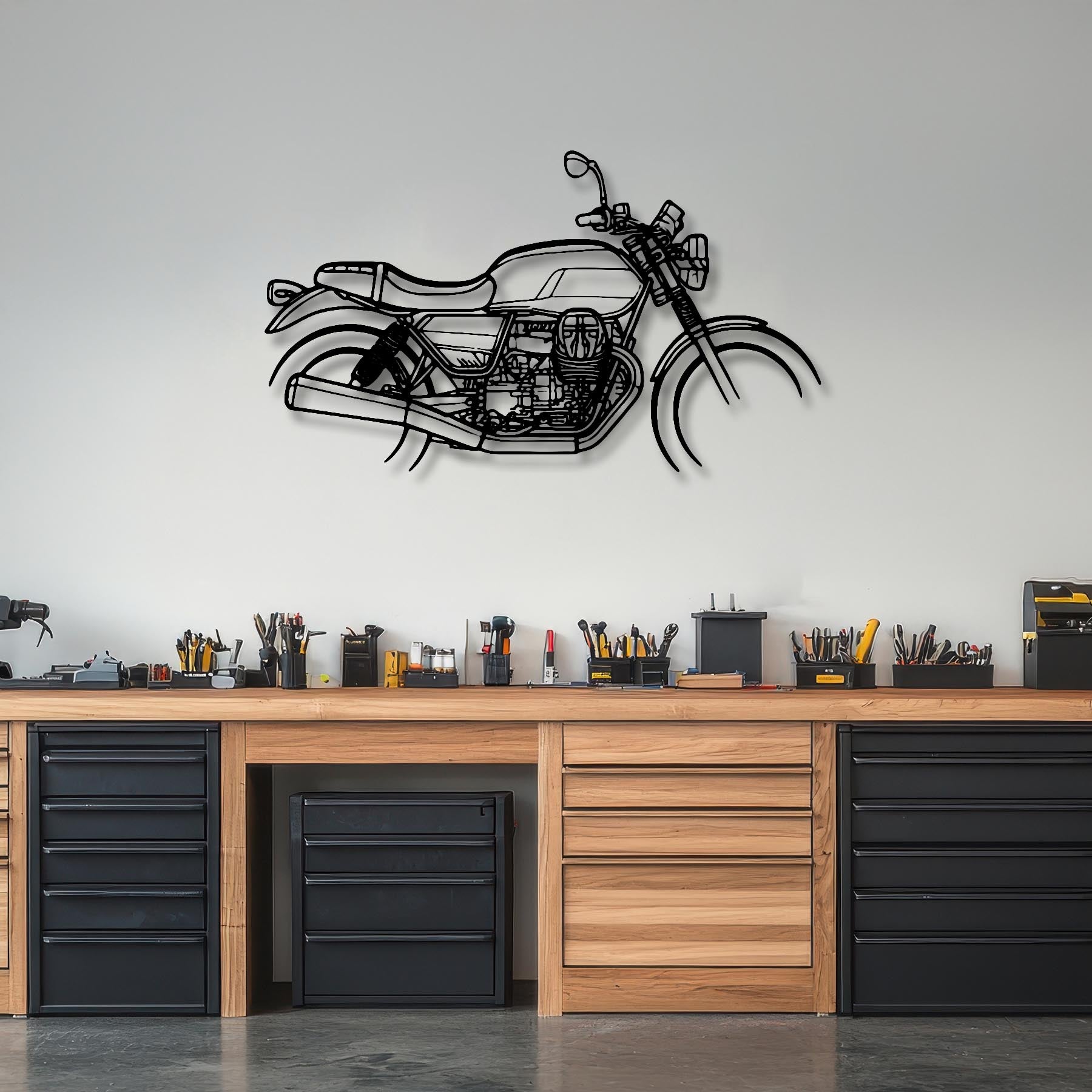 V7 Stone Silhouette Metal Wall Art