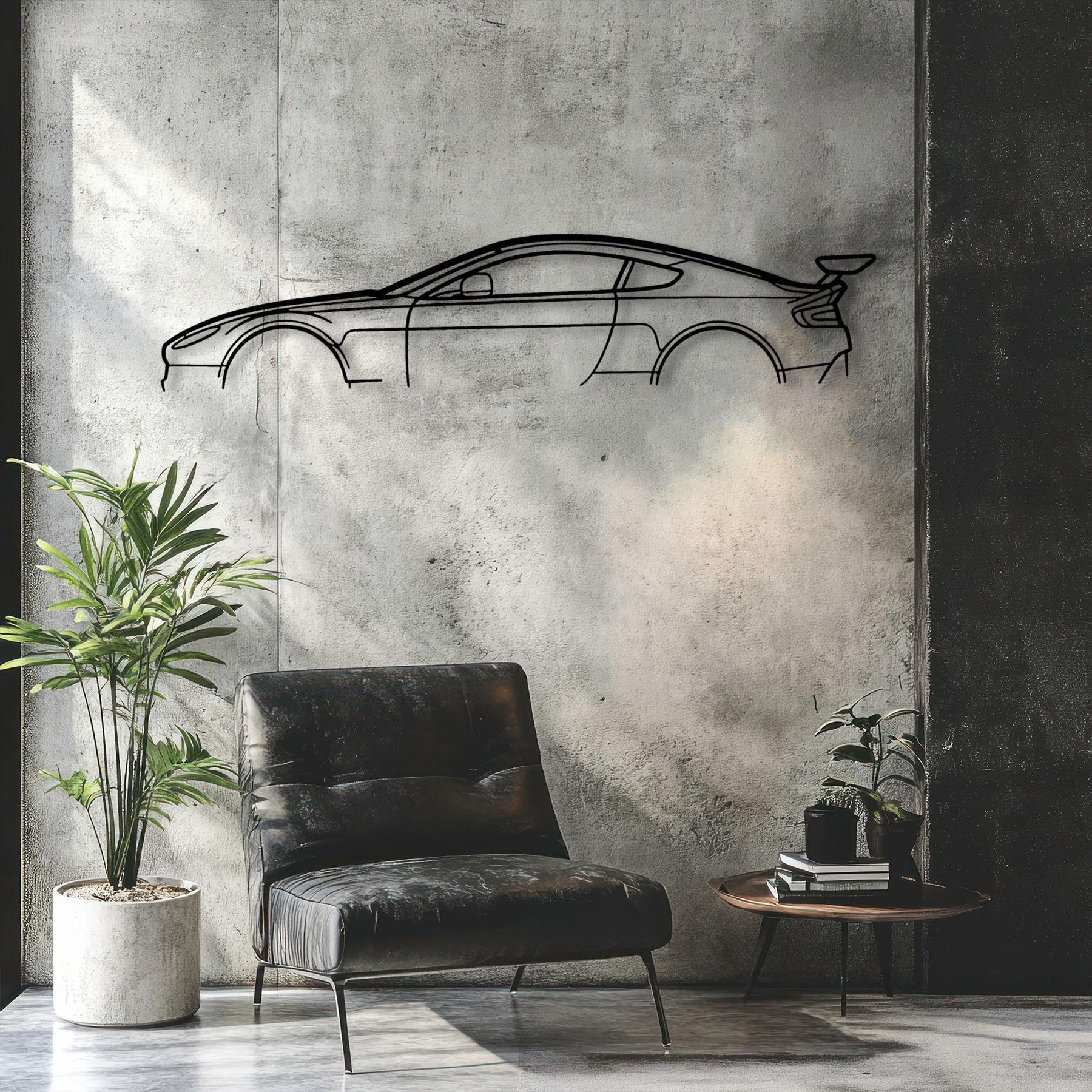 Vantage GT8 Classic Silhouette Metal Wall Art