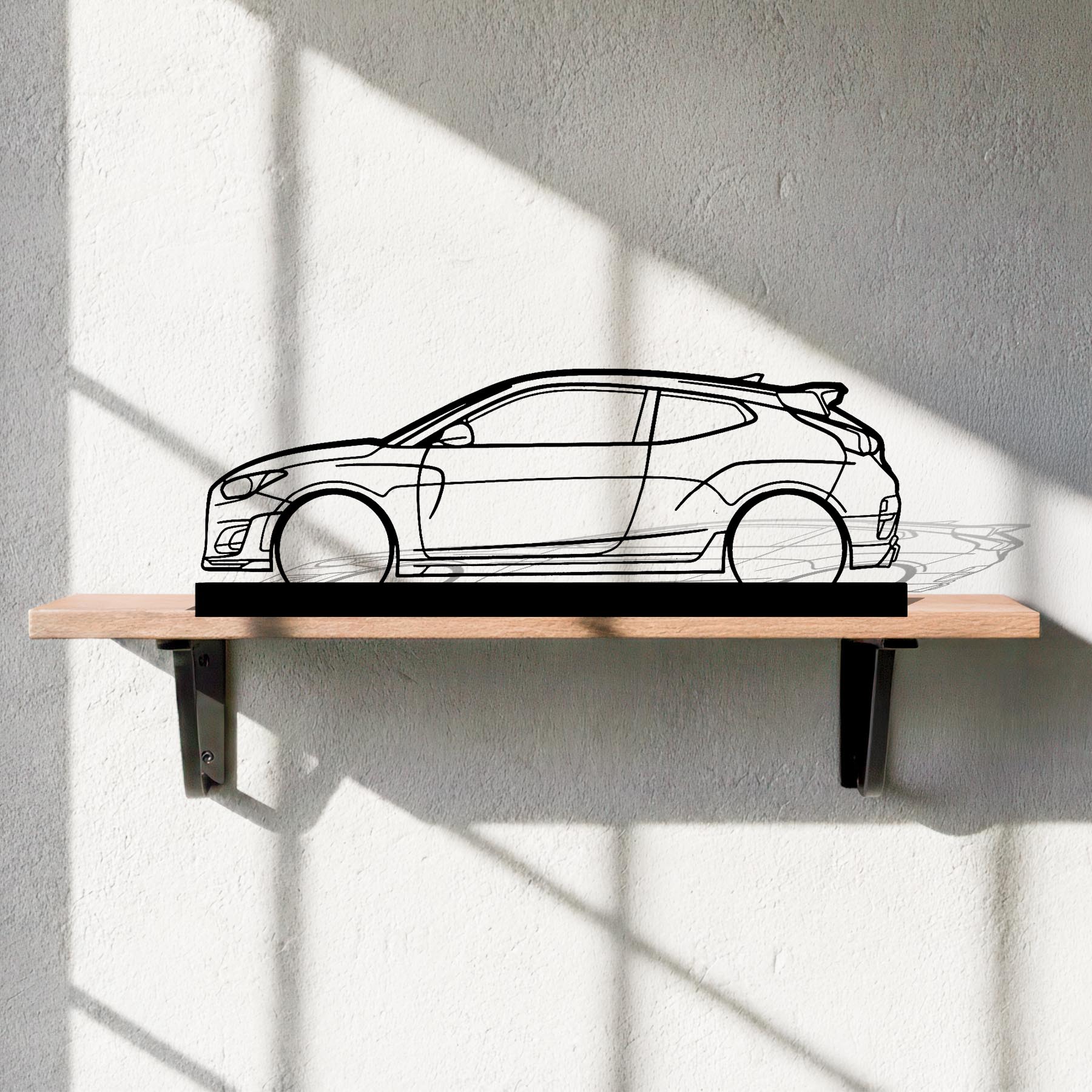 Veloster N Silhouette Metal Art Stand