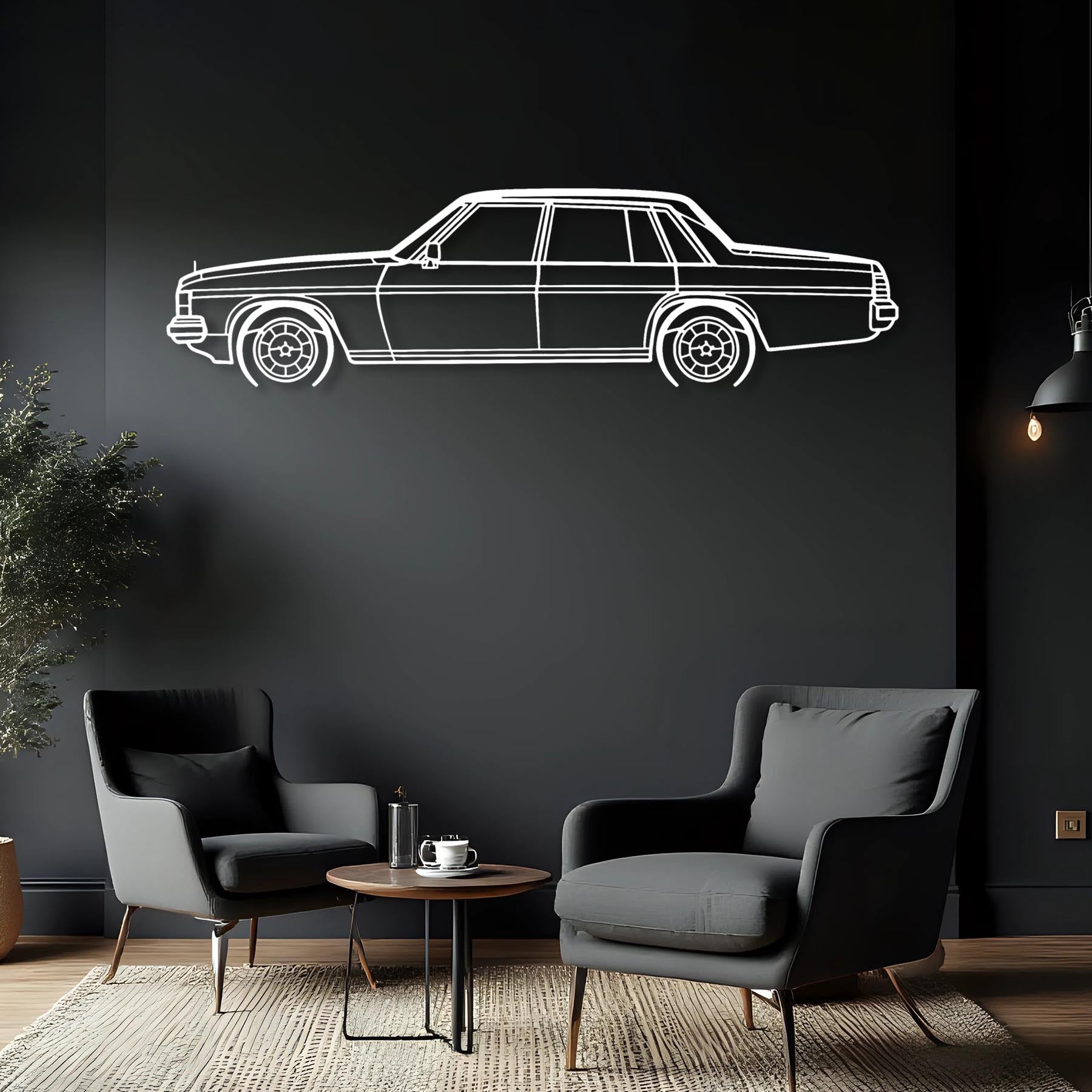 WB Caprice 1981 Detailed Silhouette Metal Wall Art