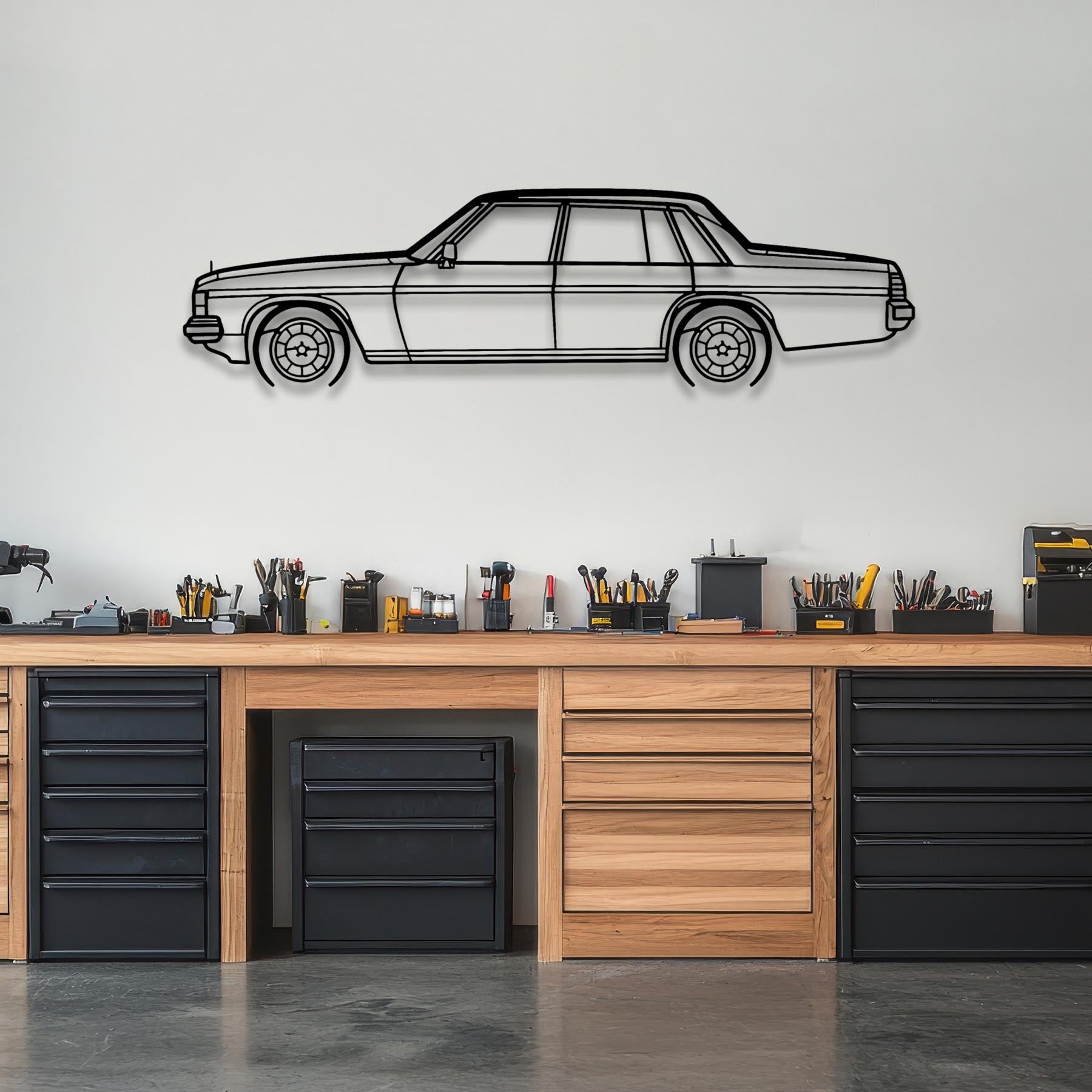 WB Caprice 1981 Detailed Silhouette Metal Wall Art
