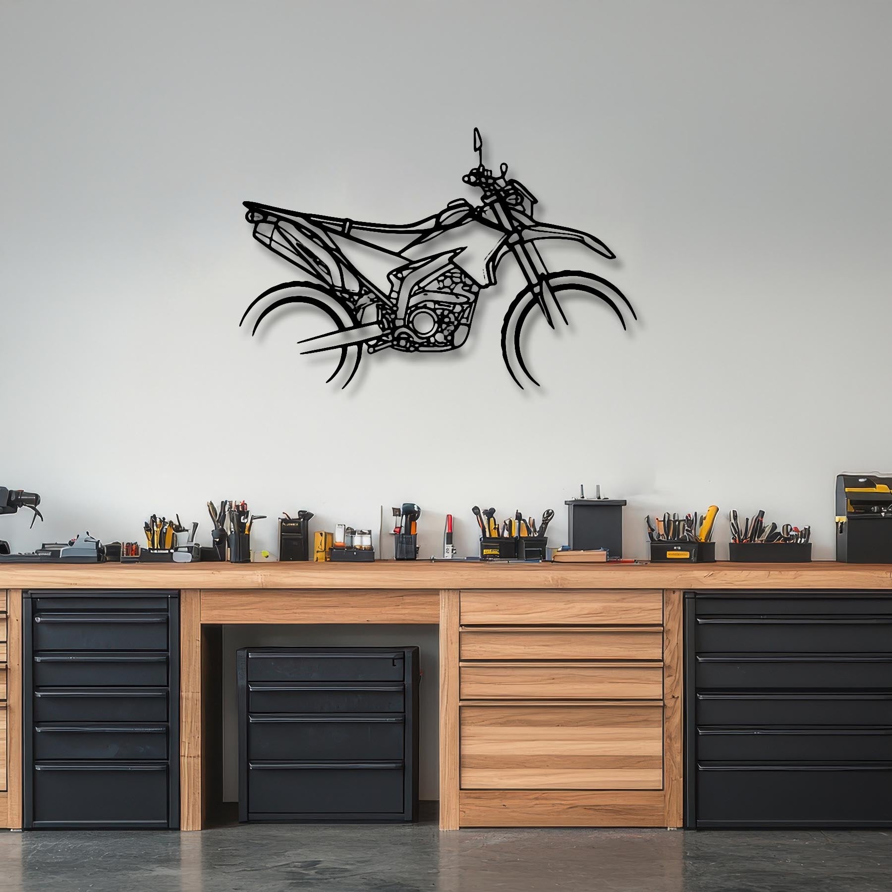 WR250R Silhouette Metal Wall Art