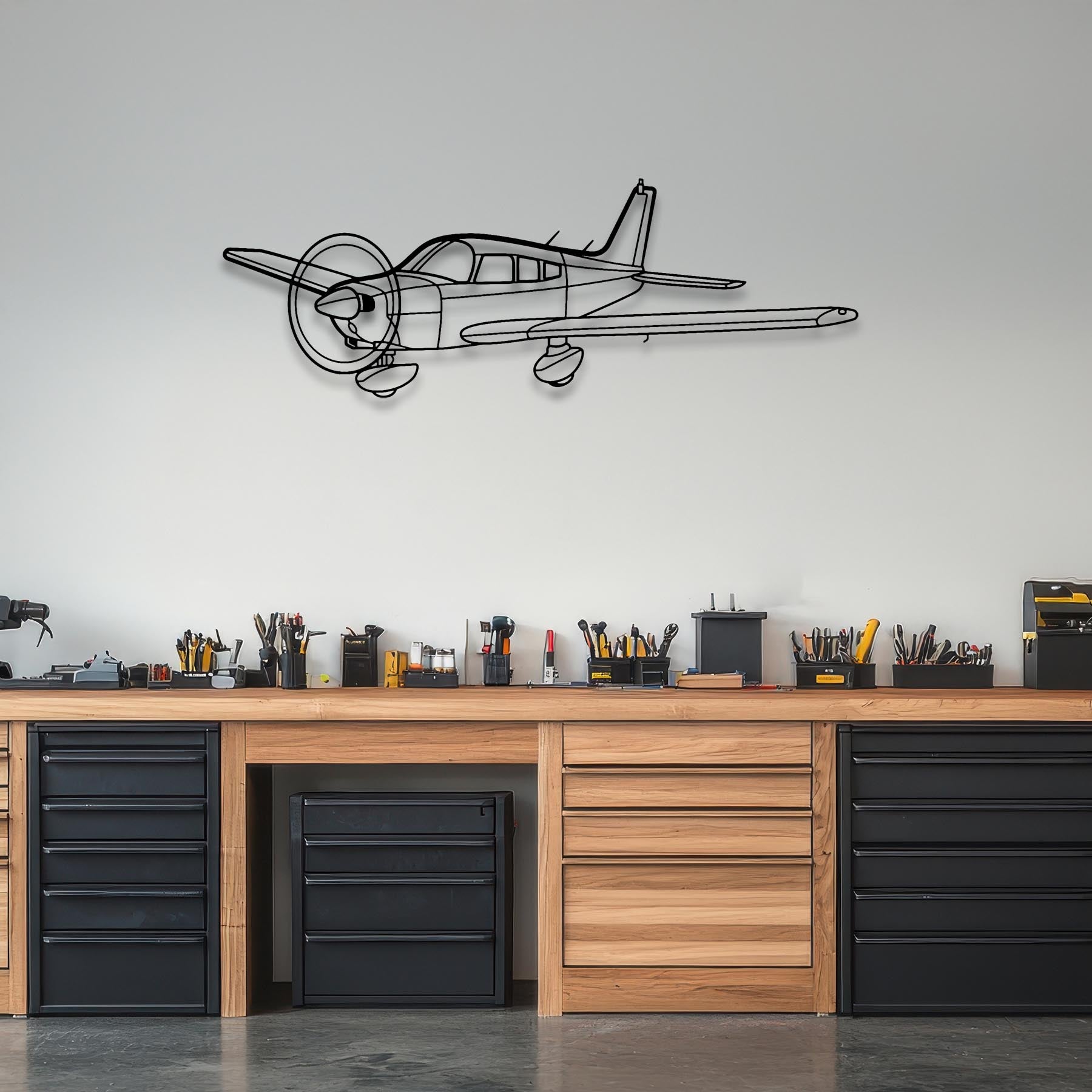 Warrior II Angle Metal Aircraft Wall Art - NCP0401