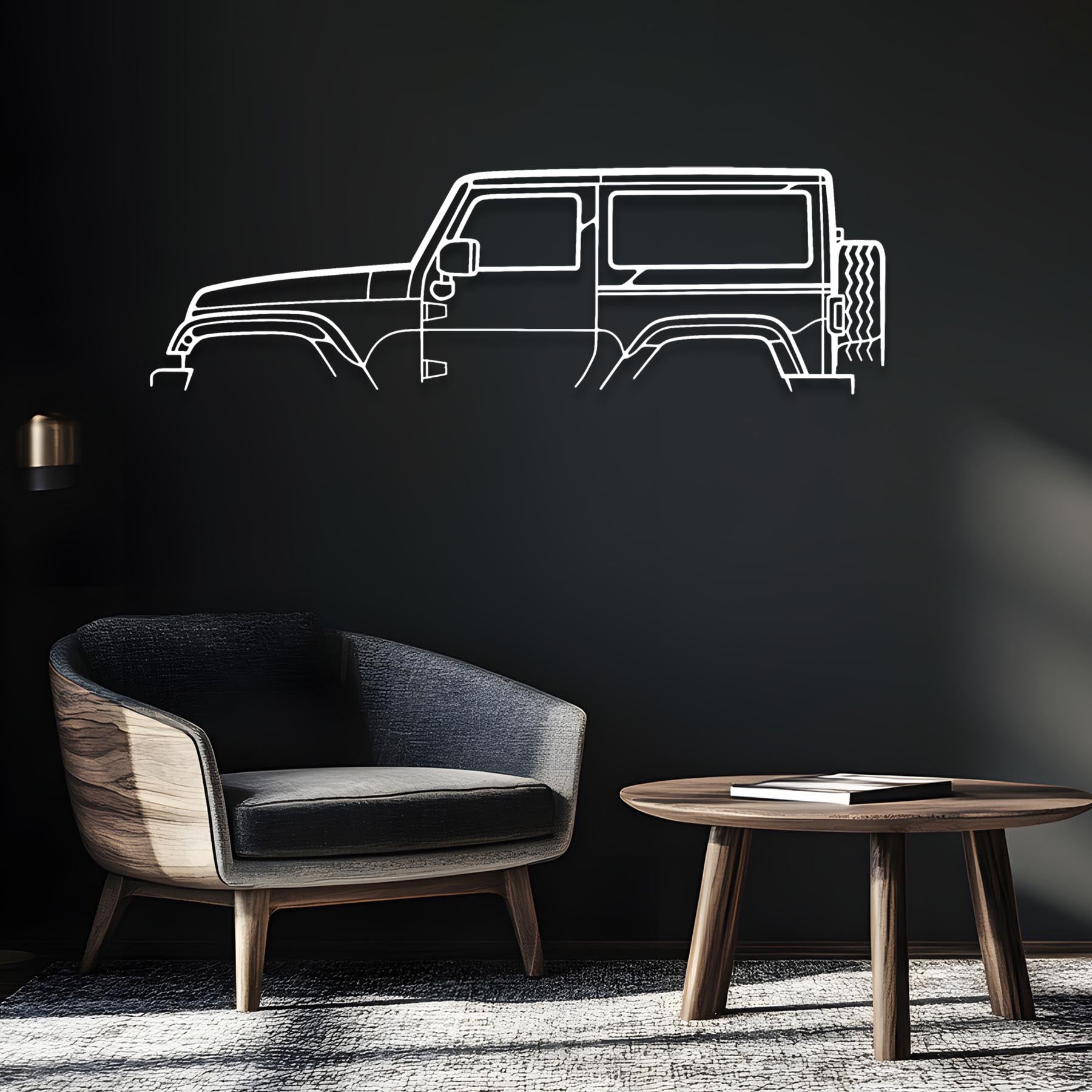 Wrangler 2013 Classic Silhouette Metal Wall Art