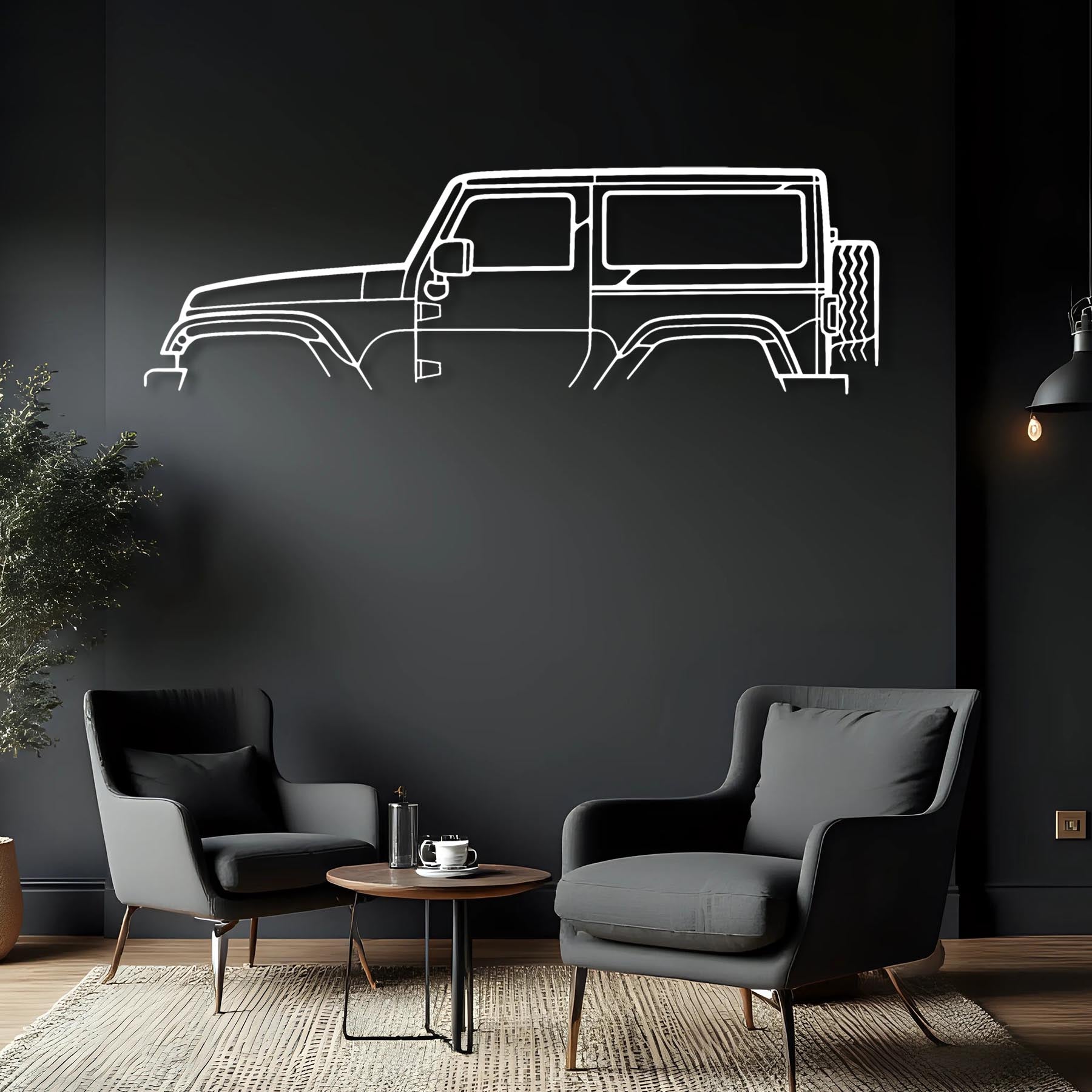 Wrangler 2013 Classic Silhouette Metal Wall Art