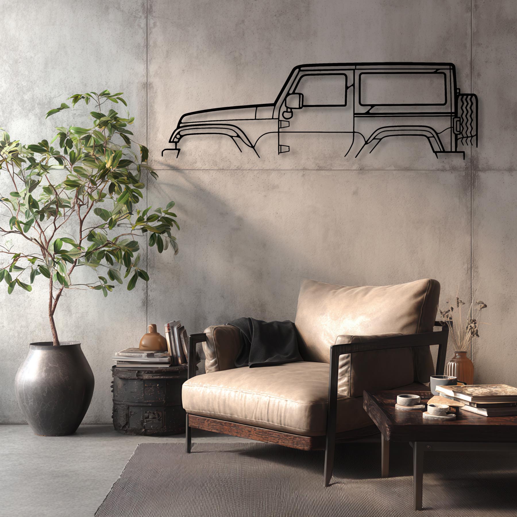 Wrangler 2013 Classic Silhouette Metal Wall Art