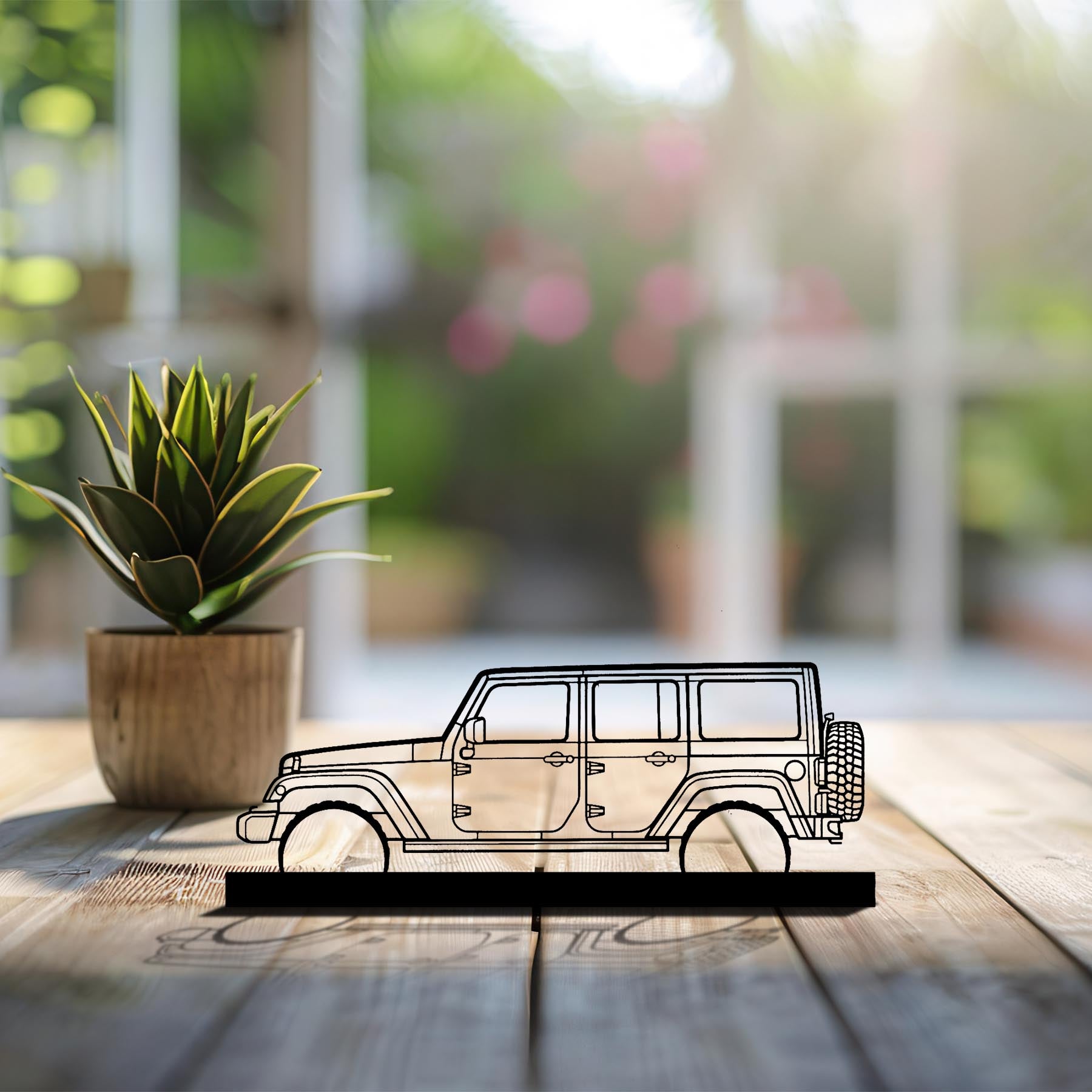 Wrangler 2015 Silhouette Metal Art Stand