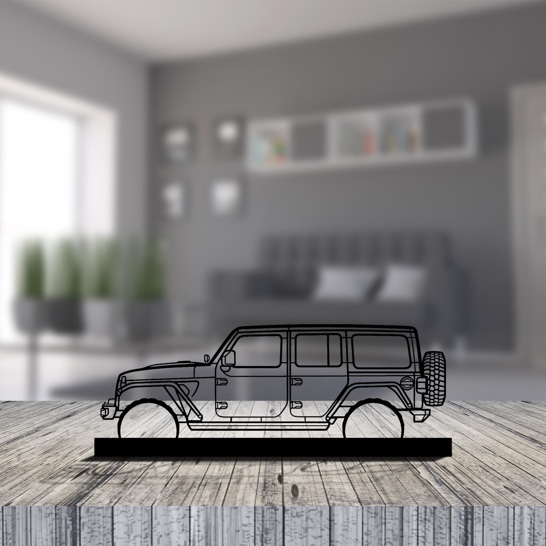 Wrangler 2019 Silhouette Metal Art Stand