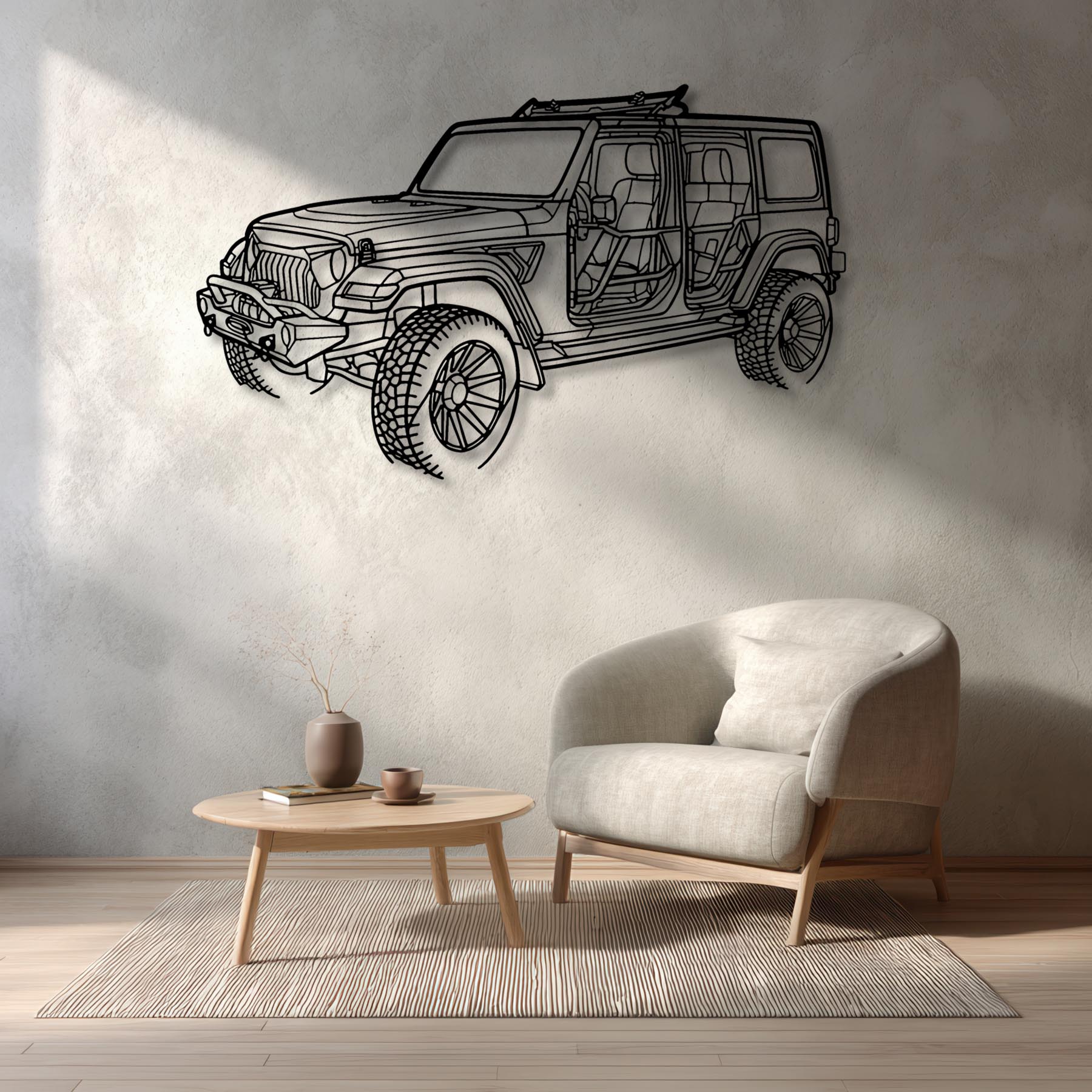 Wrangler 2022 Angle Silhouette Metal Wall Art