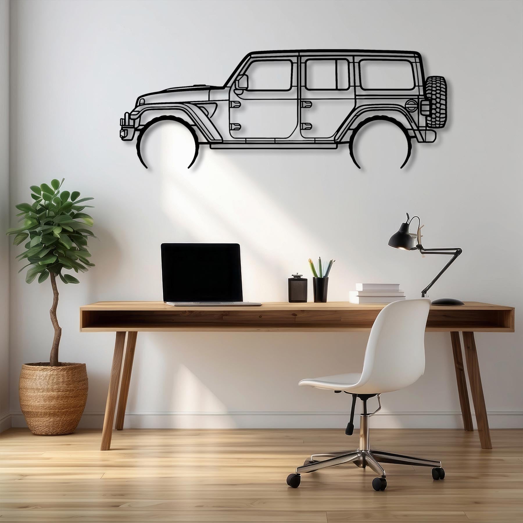 Wrangler 392 XR Detailed Silhouette Metal Wall Art
