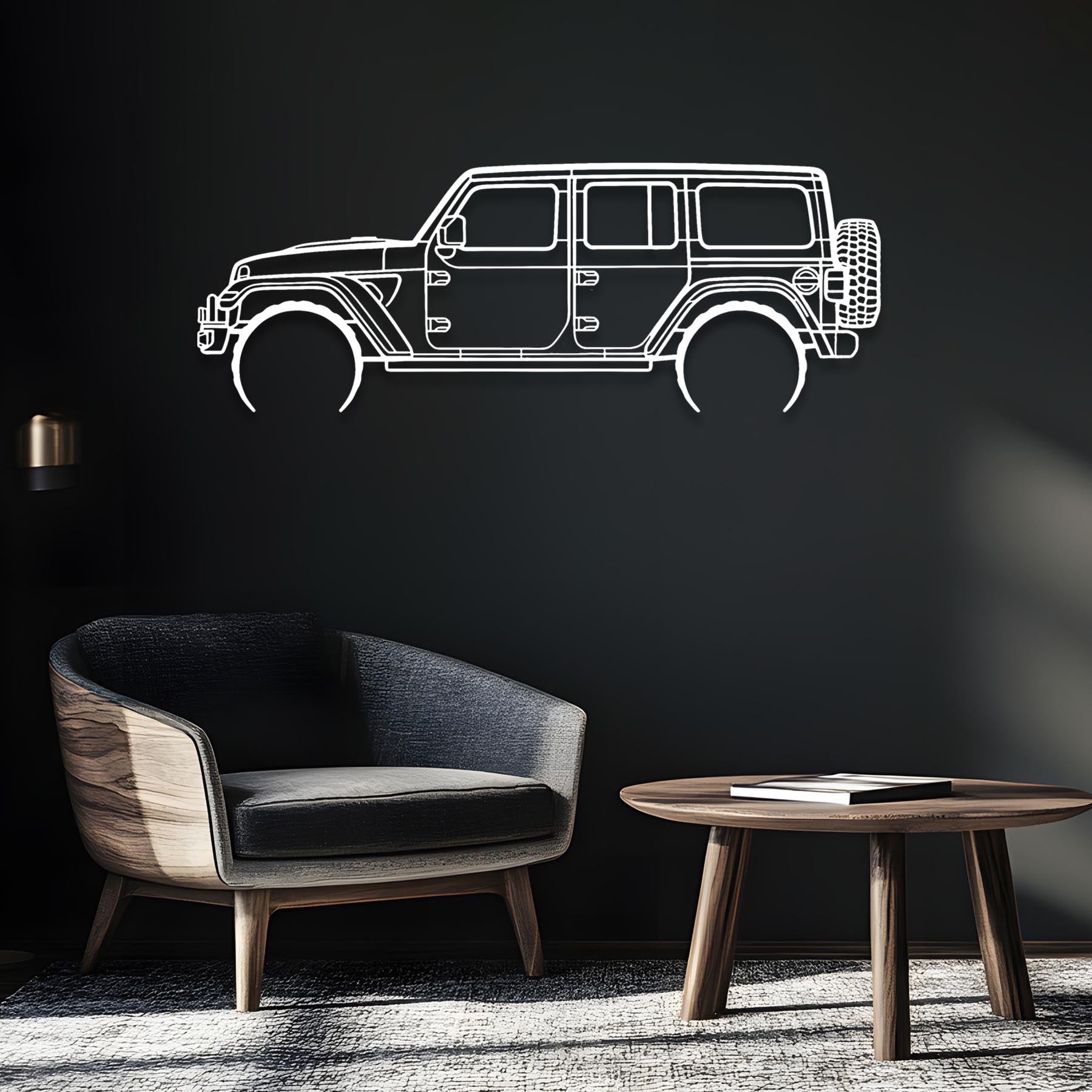Wrangler 392 XR Detailed Silhouette Metal Wall Art